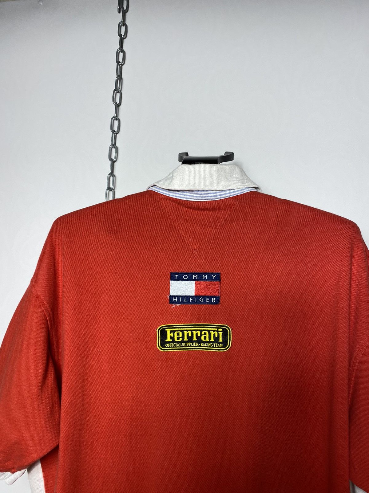 Tommy Hilfiger Vintage 90s Tommy Hilfiger Ferrari Limited Edition Polo Size US L / EU 52-54 / 3 - 14 Thumbnail