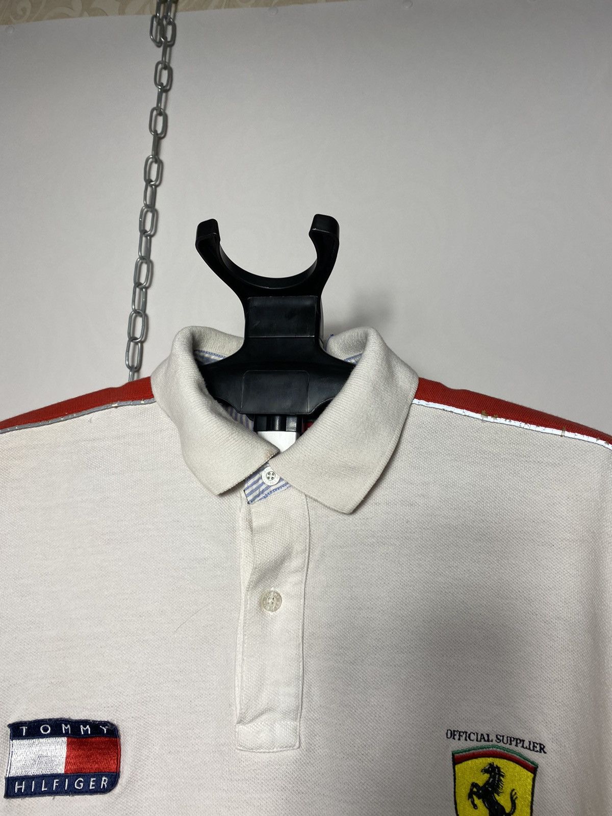 Tommy Hilfiger Vintage 90s Tommy Hilfiger Ferrari Limited Edition Polo Size US L / EU 52-54 / 3 - 5 Thumbnail