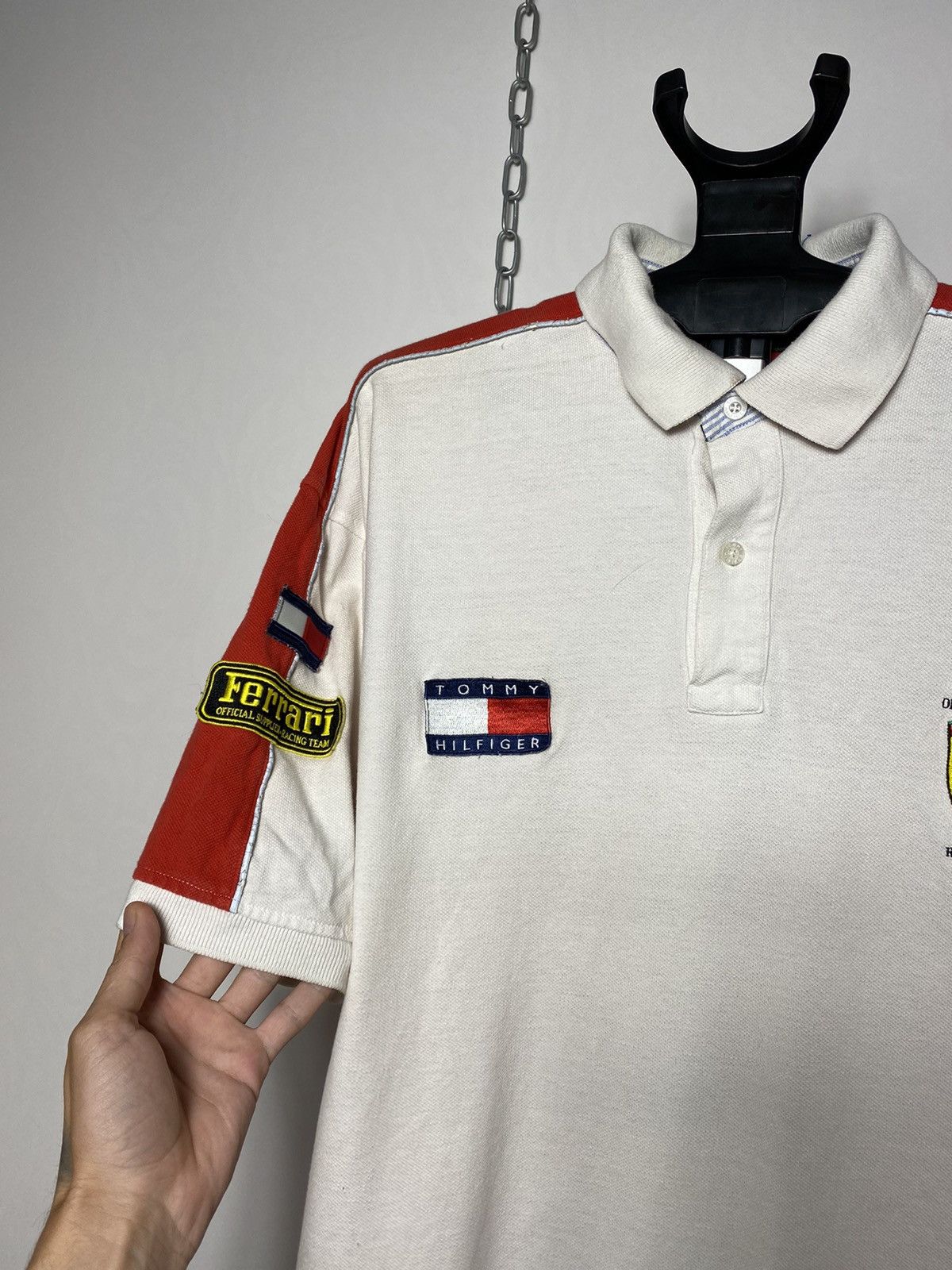 Tommy Hilfiger Vintage 90s Tommy Hilfiger Ferrari Limited Edition Polo Size US L / EU 52-54 / 3 - 4 Thumbnail