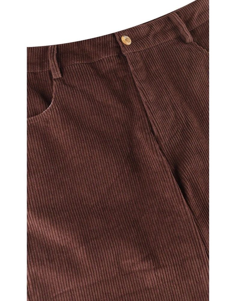 Vintage Corduroy Pants Chocolate Brown Size US 38 / EU 54 - 4 Thumbnail