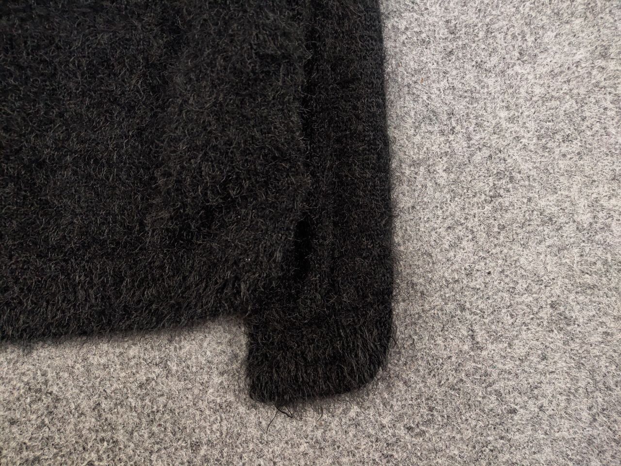 Japanese Brand Vintage 90's Japanese Black Mohair Style Fuzzy Sweater Size US M / EU 48-50 / 2 - 8 Thumbnail