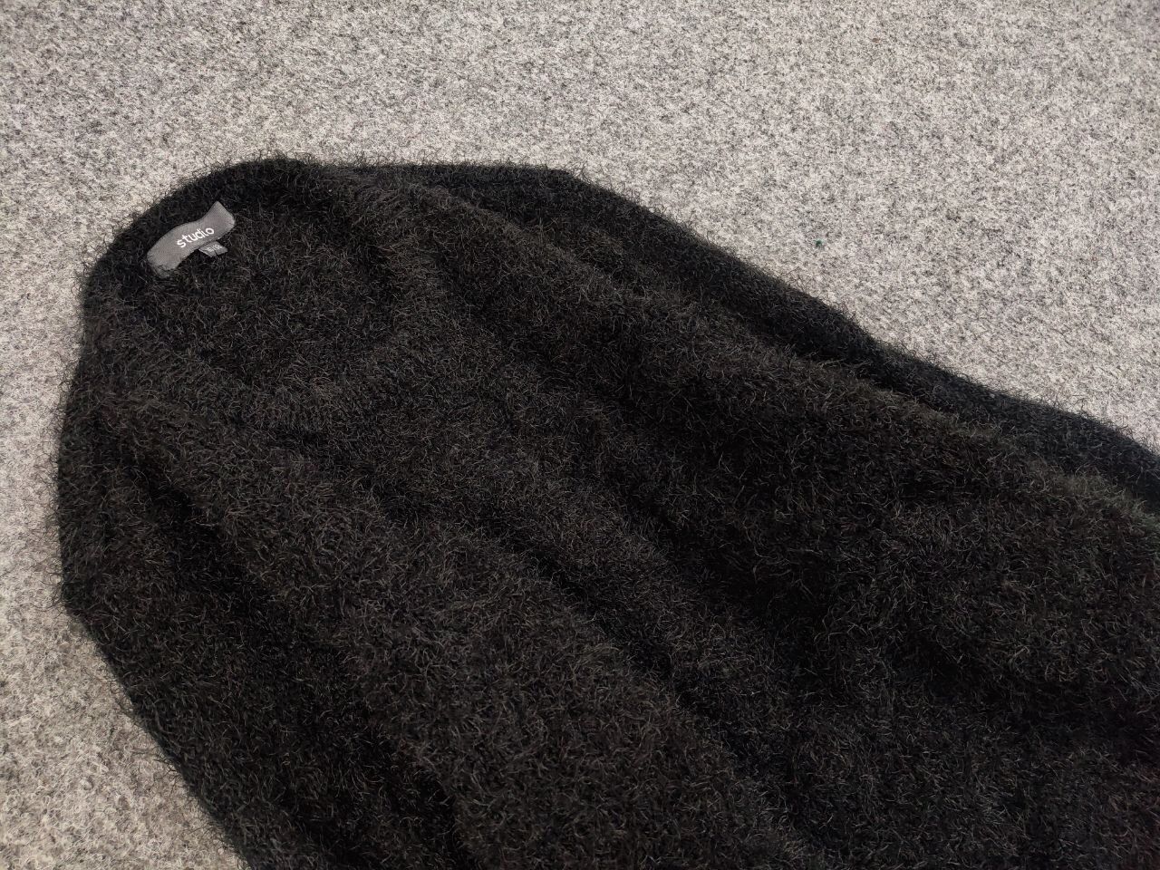 Japanese Brand Vintage 90's Japanese Black Mohair Style Fuzzy Sweater Size US M / EU 48-50 / 2 - 10 Thumbnail