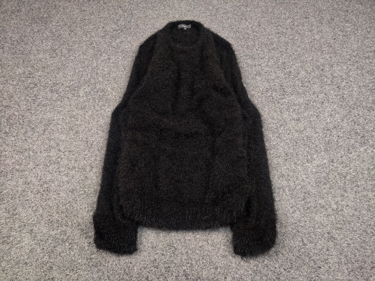 Japanese Brand Vintage 90's Japanese Black Mohair Style Fuzzy Sweater Size US M / EU 48-50 / 2 - 2 Thumbnail