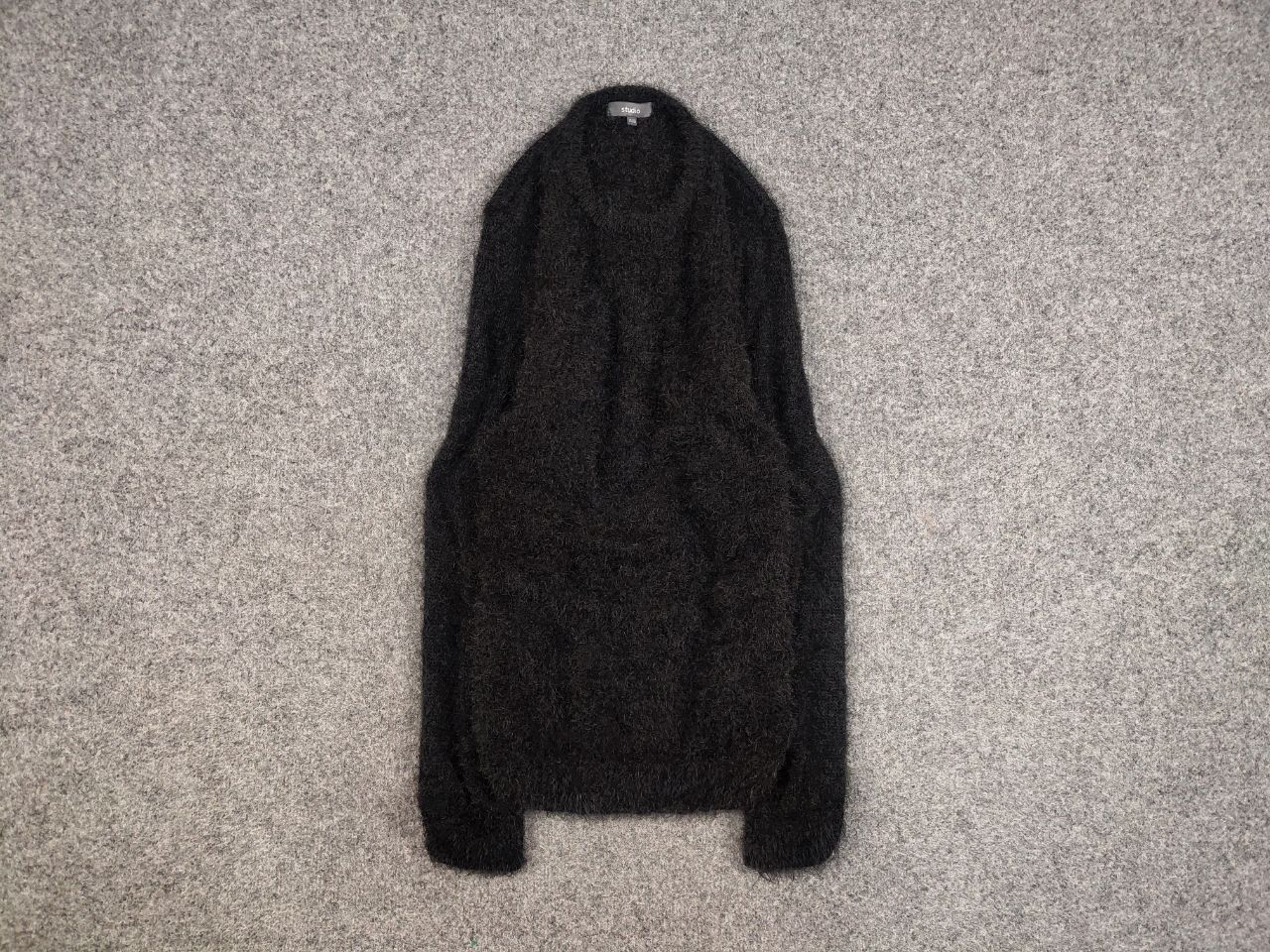 Japanese Brand Vintage 90's Japanese Black Mohair Style Fuzzy Sweater Size US M / EU 48-50 / 2 - 1 Thumbnail