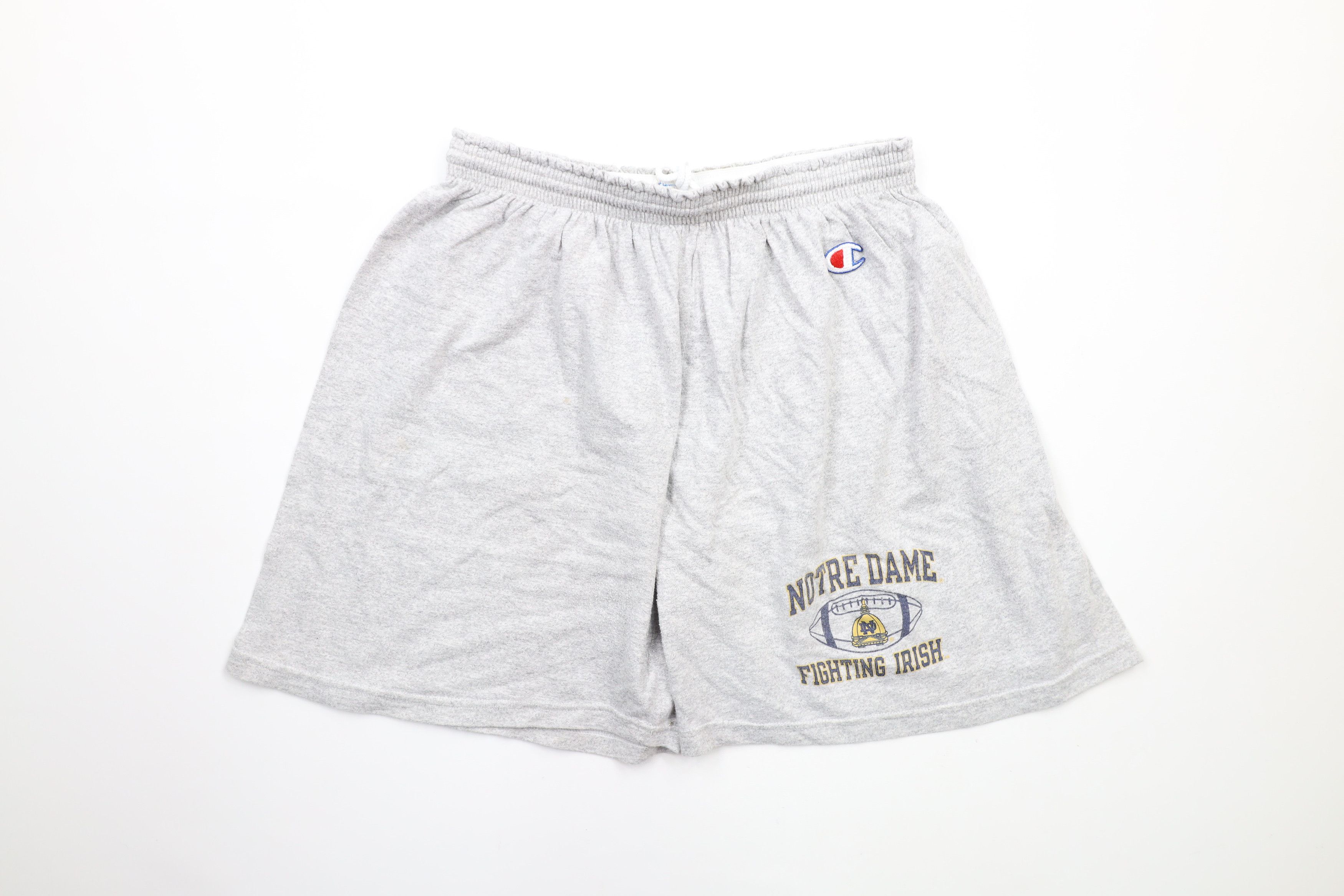 Champion × Vintage Vintage 80s Champion Above Knee Notre Dame University Shorts Size US 36 / EU 52 - 1 Thumbnail
