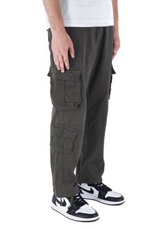 8 Pocket Cargo Pants-Olive