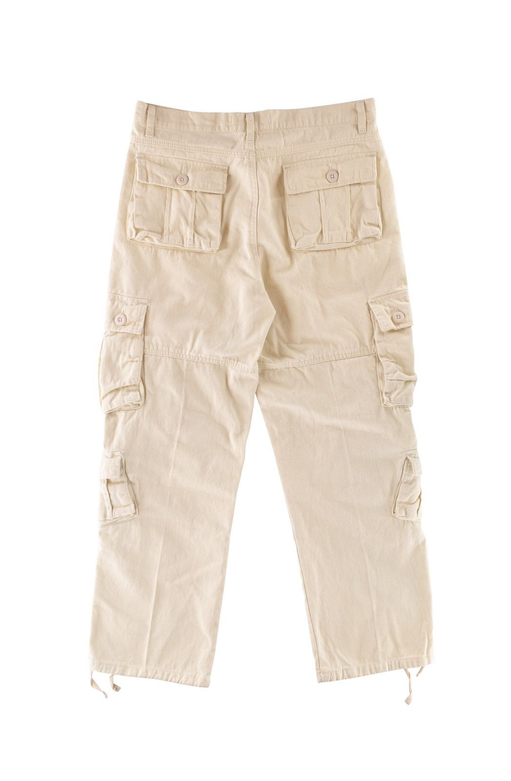 Japanese Brand 8 Pocket Cargo Pants Cream Size US 33 - 5 Thumbnail