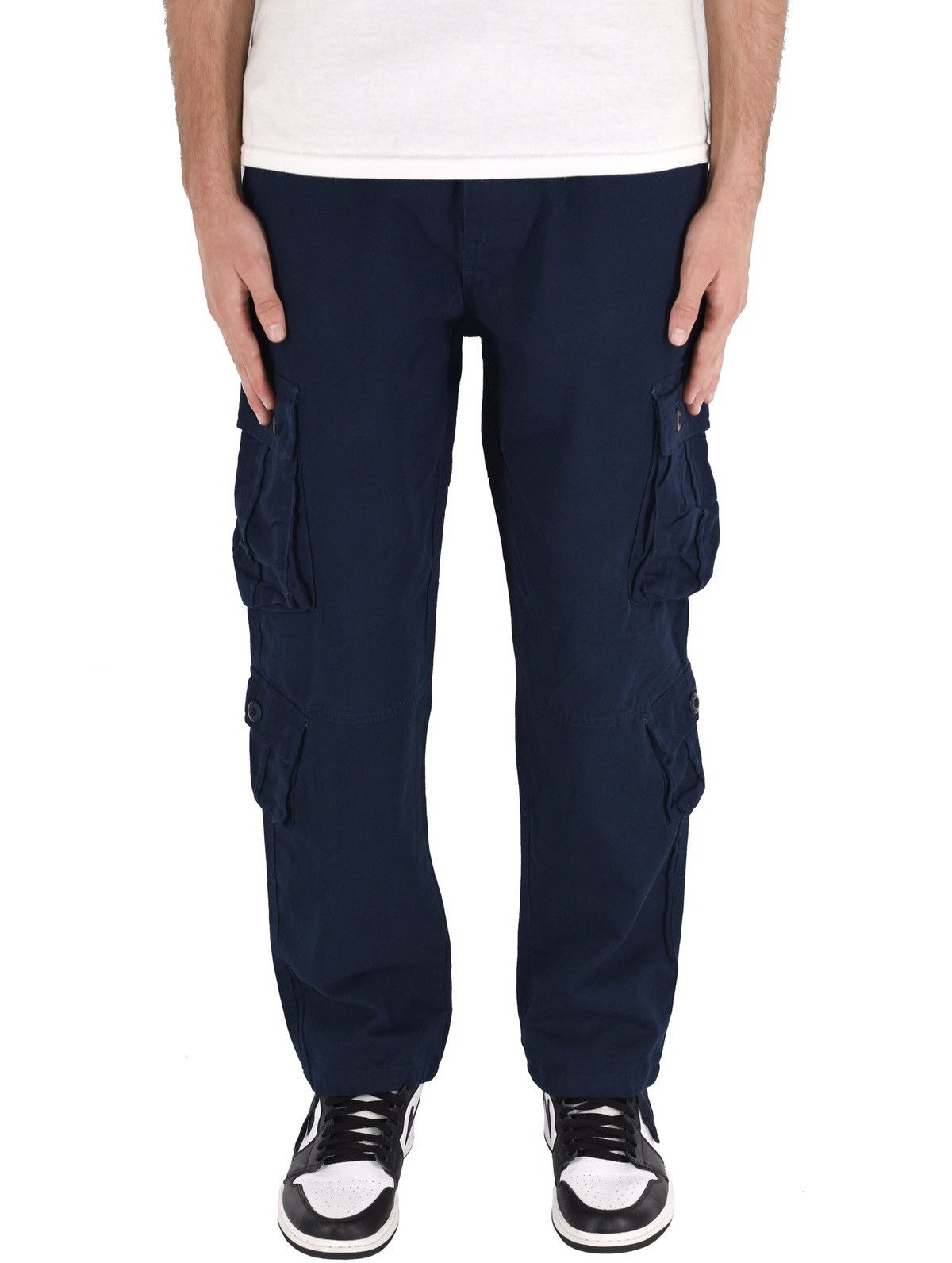 Japanese Brand 8 Pocket Cargo Pants Navy Size US 40 / EU 56 - 2 Thumbnail