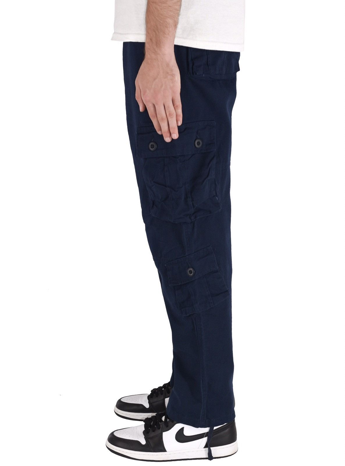 Japanese Brand 8 Pocket Cargo Pants Navy Size US 40 / EU 56 - 3 Thumbnail
