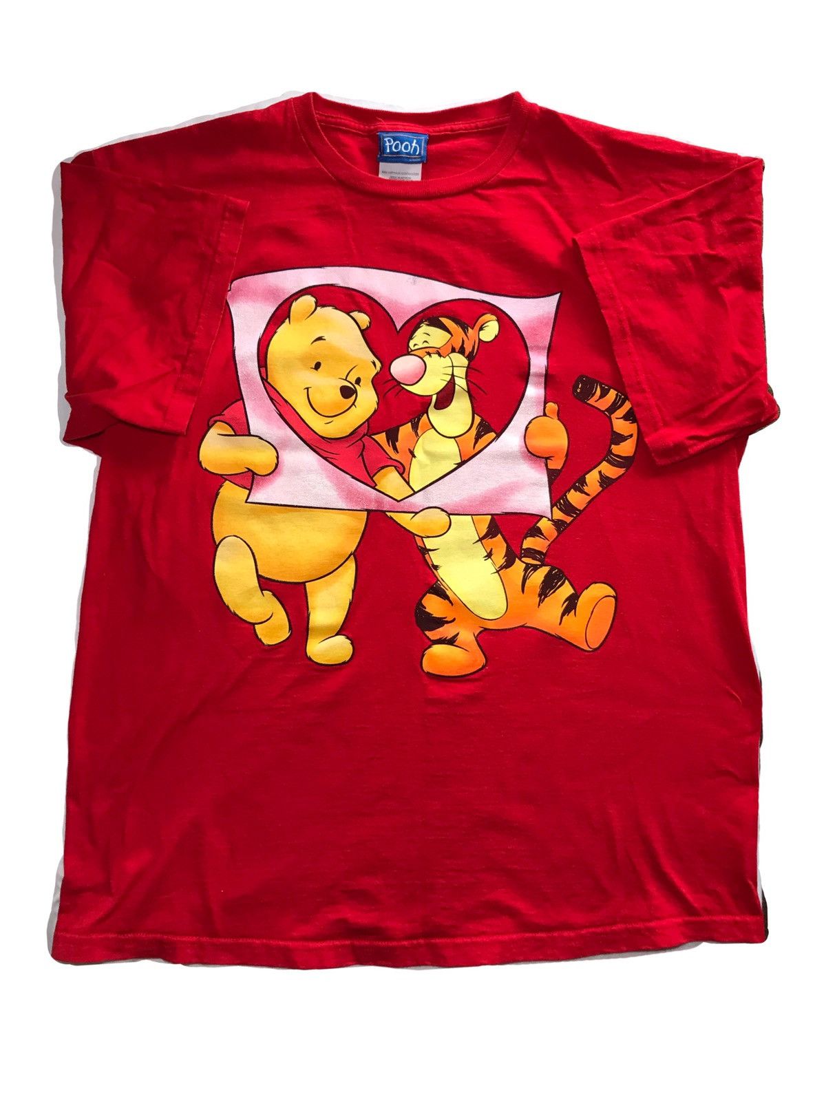 Cartoon Network Vintage 90s Winnie The Pooh and Tiger Red Tee Size US XL / EU 56 / 4 - 1 Thumbnail