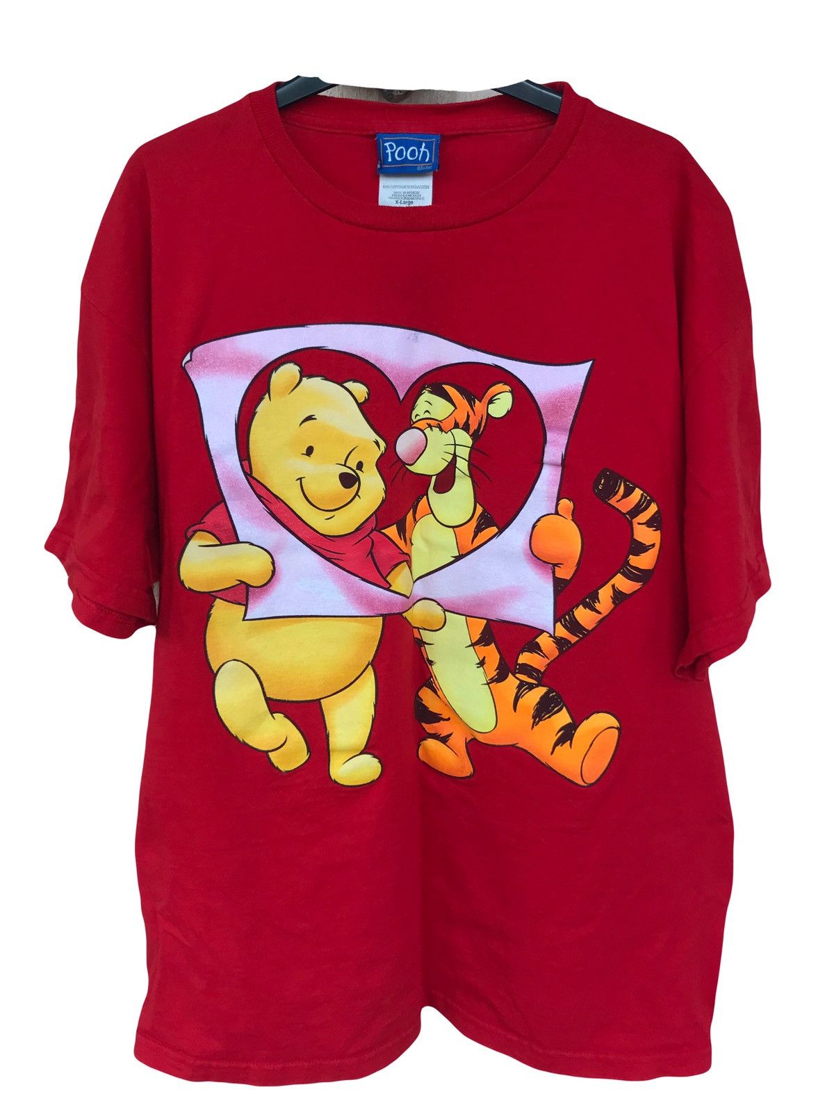 Cartoon Network Vintage 90s Winnie The Pooh and Tiger Red Tee Size US XL / EU 56 / 4 - 2 Thumbnail