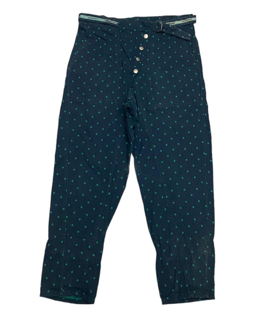ISSEY MINYAKE FRAPBOIS DROP CROTCH POLKADOT CROPPED PANT
