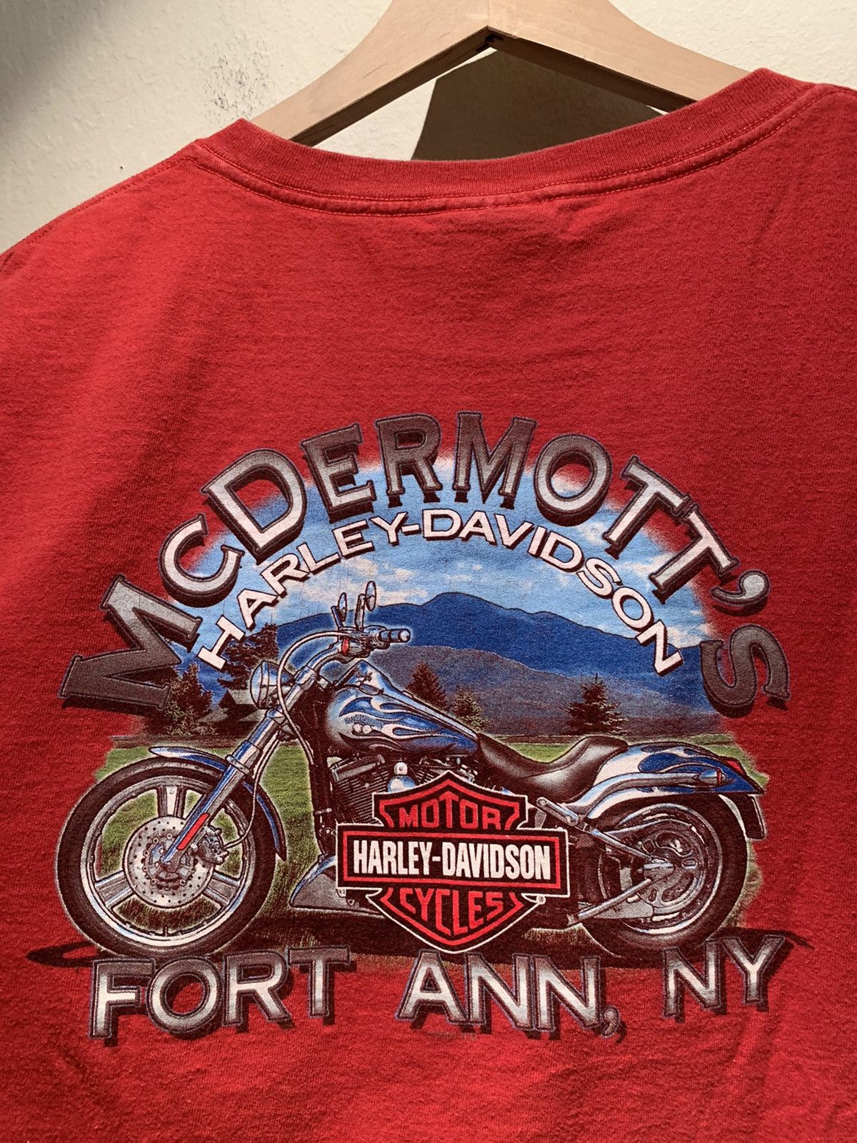 Harley Davidson *RARE* Vintage Harley Davidson Fort Ann USA-Made T-Shirt - M Size US M / EU 48-50 / 2 - 4 Thumbnail