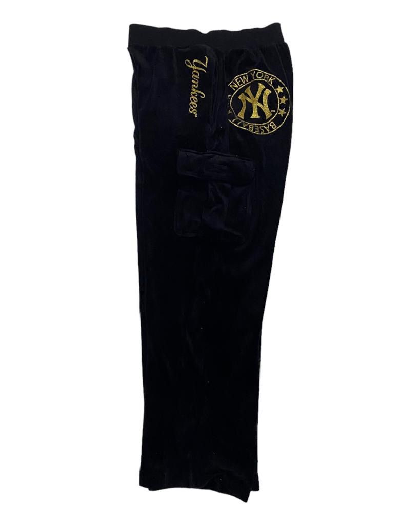MLB MLB X NEW YORK YANKEES VELVET CARGO HIPHOP RAPPER CARGO PANT Size US 30 / EU 46 - 7 Thumbnail