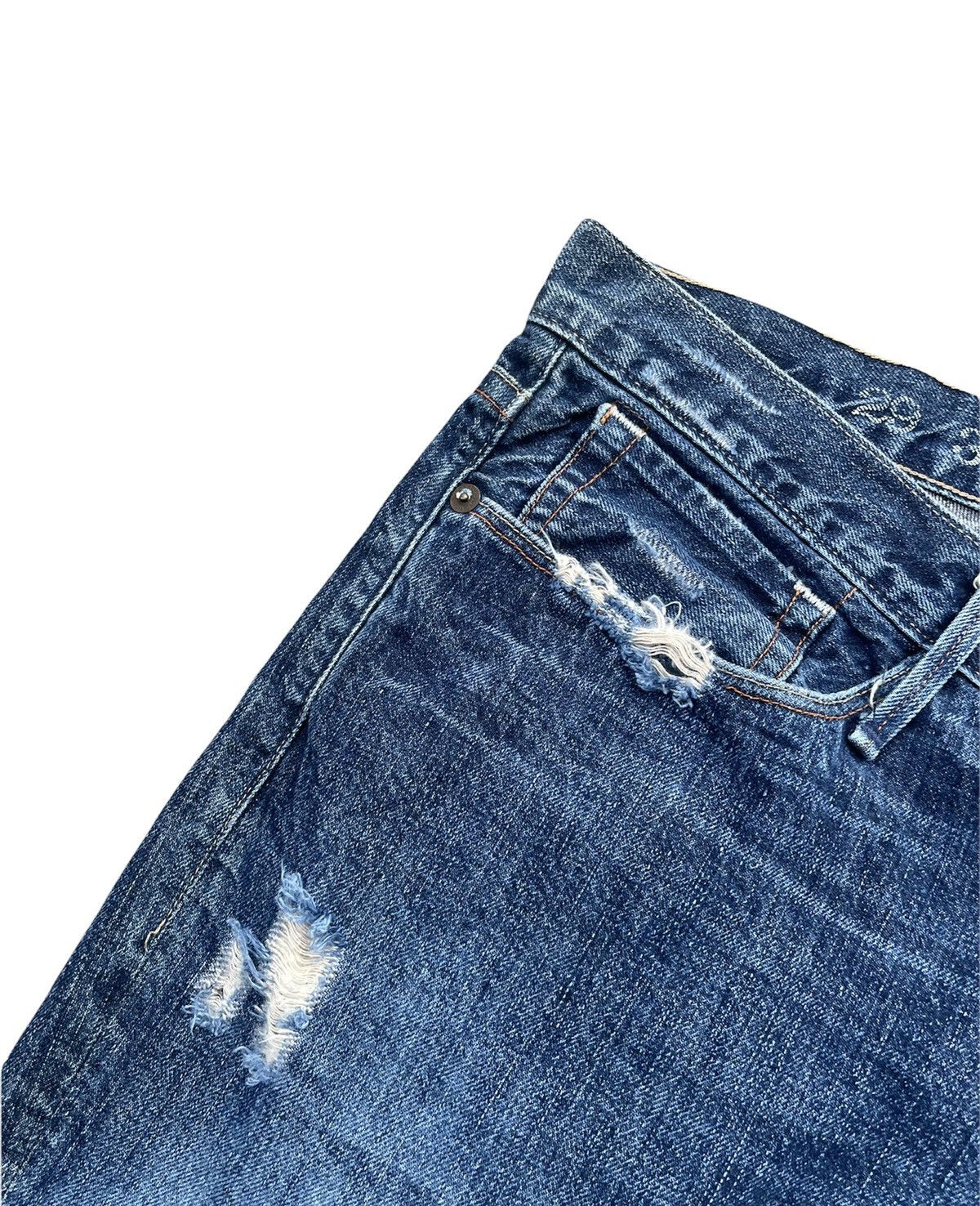 Designer × Earnest Sewn Earnest Sewn Distressed Denim Size US 35 - 13 Thumbnail