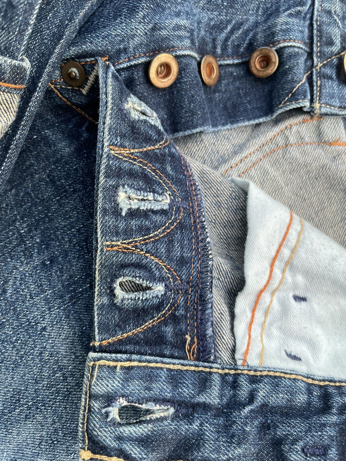 Designer × Earnest Sewn Earnest Sewn Distressed Denim Size US 35 - 18 Thumbnail