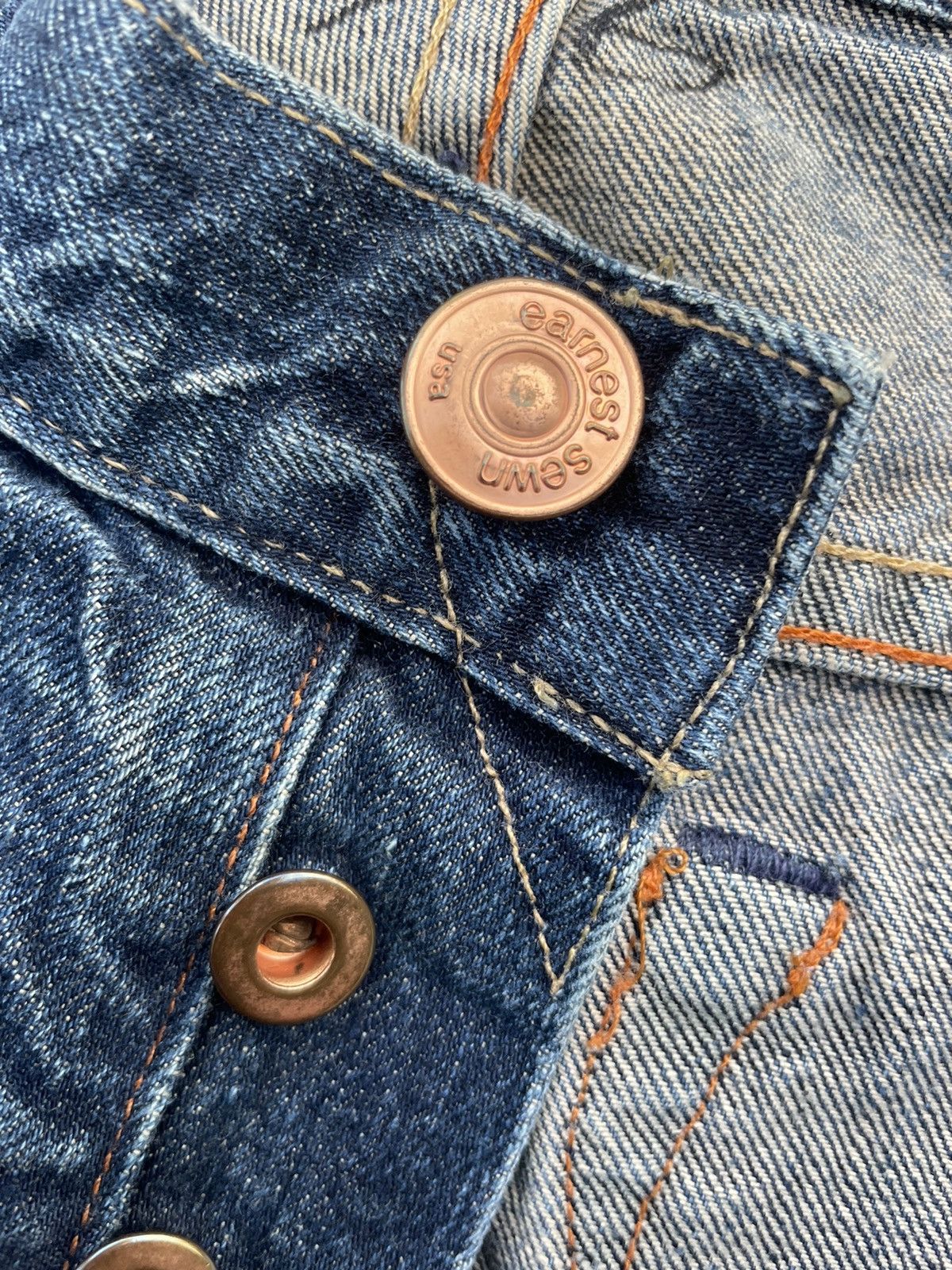 Designer × Earnest Sewn Earnest Sewn Distressed Denim Size US 35 - 21 Thumbnail