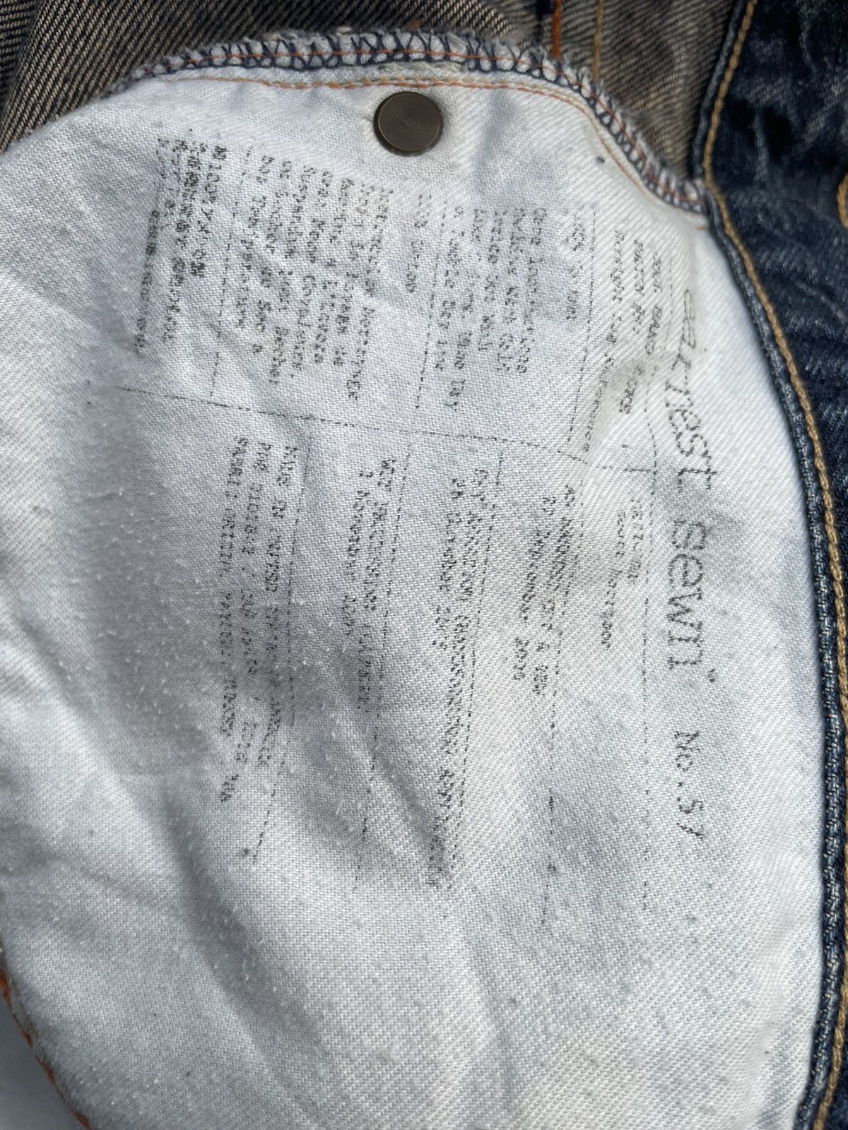 Designer × Earnest Sewn Earnest Sewn Distressed Denim Size US 35 - 22 Thumbnail