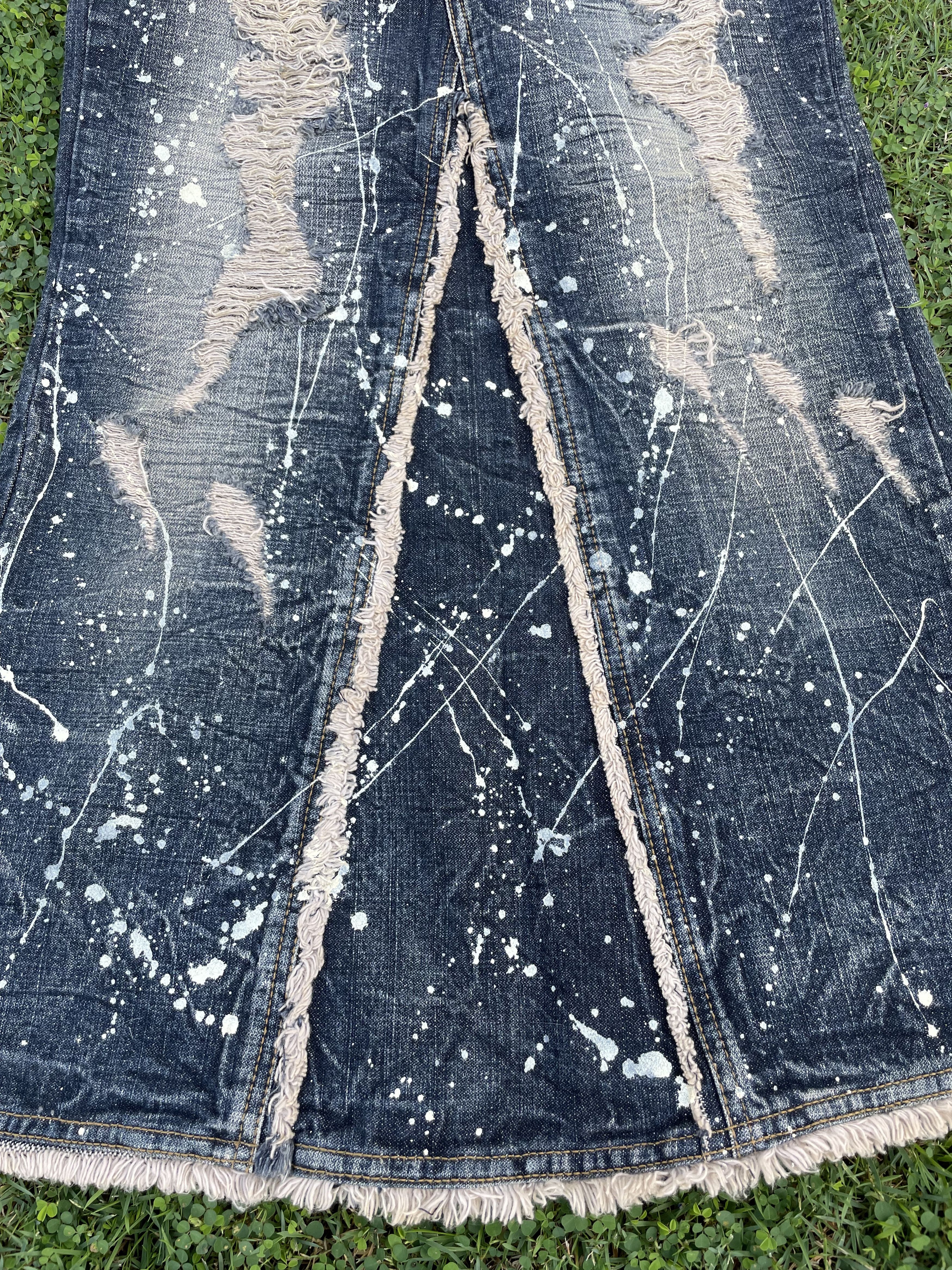 Other Women Distressed Midi Skirt Jean Size 28" / US 6 / IT 42 - 5 Thumbnail