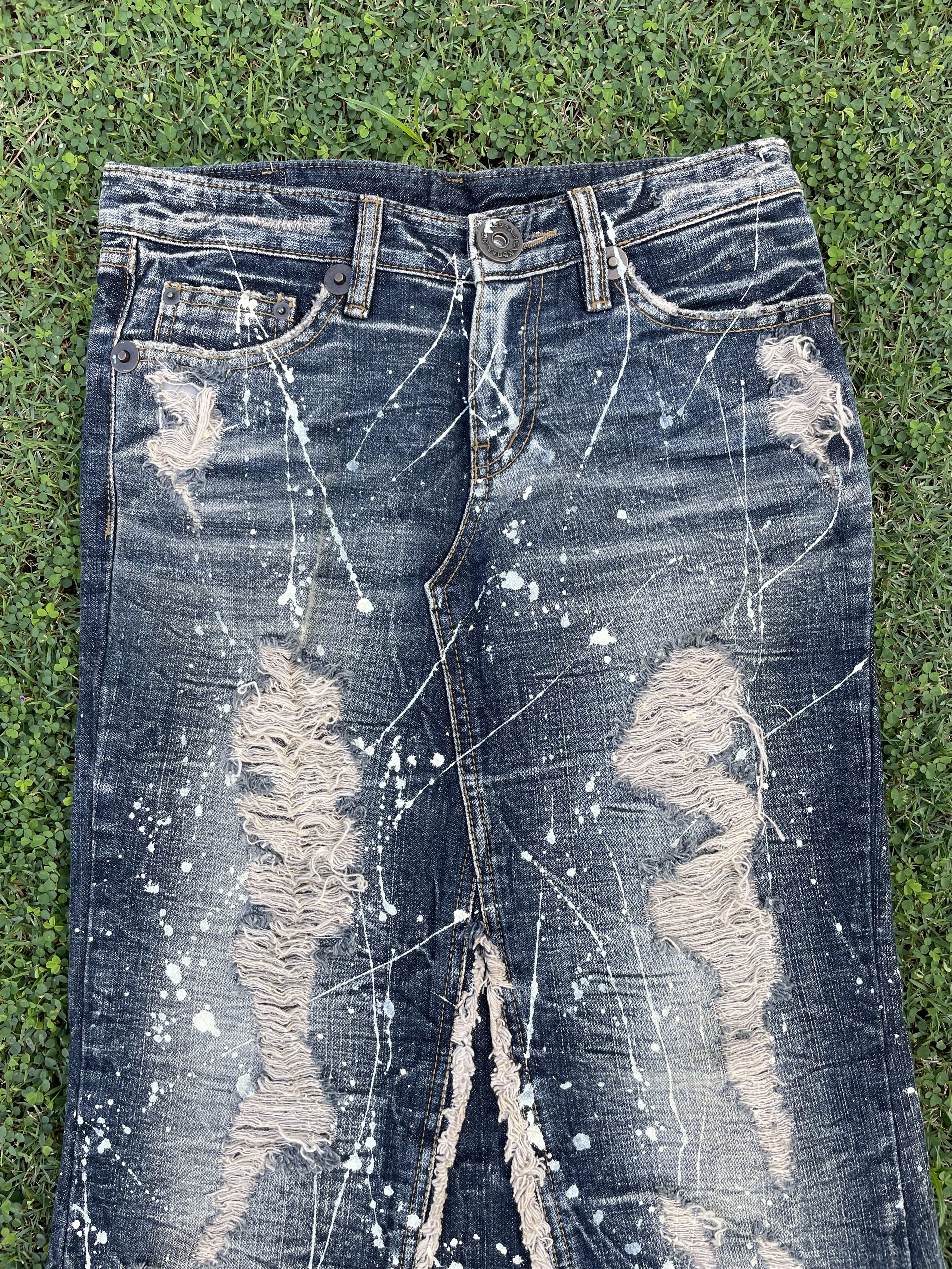 Other Women Distressed Midi Skirt Jean Size 28" / US 6 / IT 42 - 4 Thumbnail