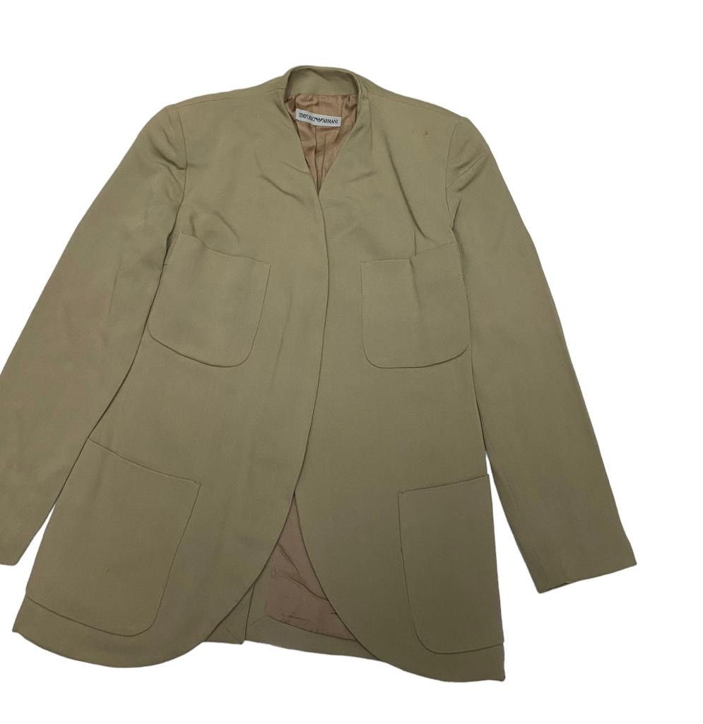 Emporio Armani 🔥1990s EMPORIO ARMANI CARDIGAN BLAZER UNBUTTON VIRGIN WOOL Size US S / EU 44-46 / 1 - 7 Thumbnail