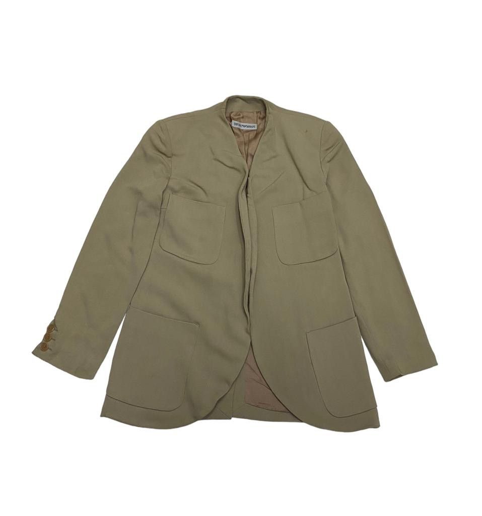 Emporio Armani 🔥1990s EMPORIO ARMANI CARDIGAN BLAZER UNBUTTON VIRGIN WOOL Size US S / EU 44-46 / 1 - 1 Thumbnail
