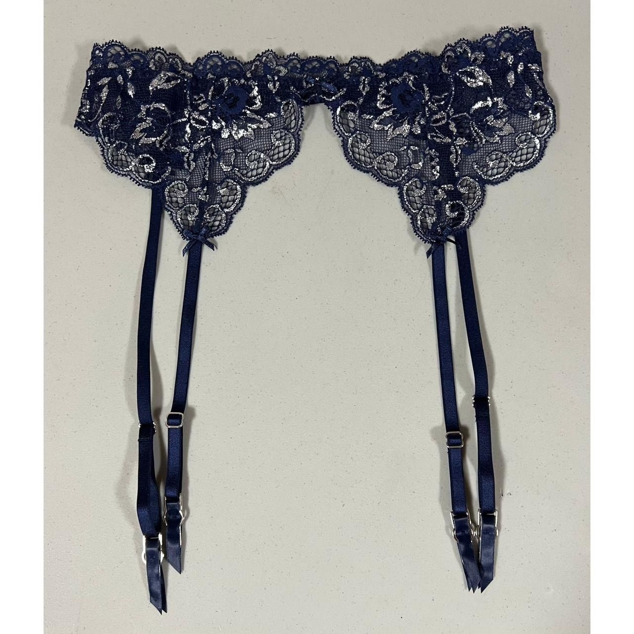 Victoria's Secret Victoria’s Secret Navy Blue Lace Garter Belt Lingerie XS/S 💙 Size ONE SIZE - 2 Thumbnail