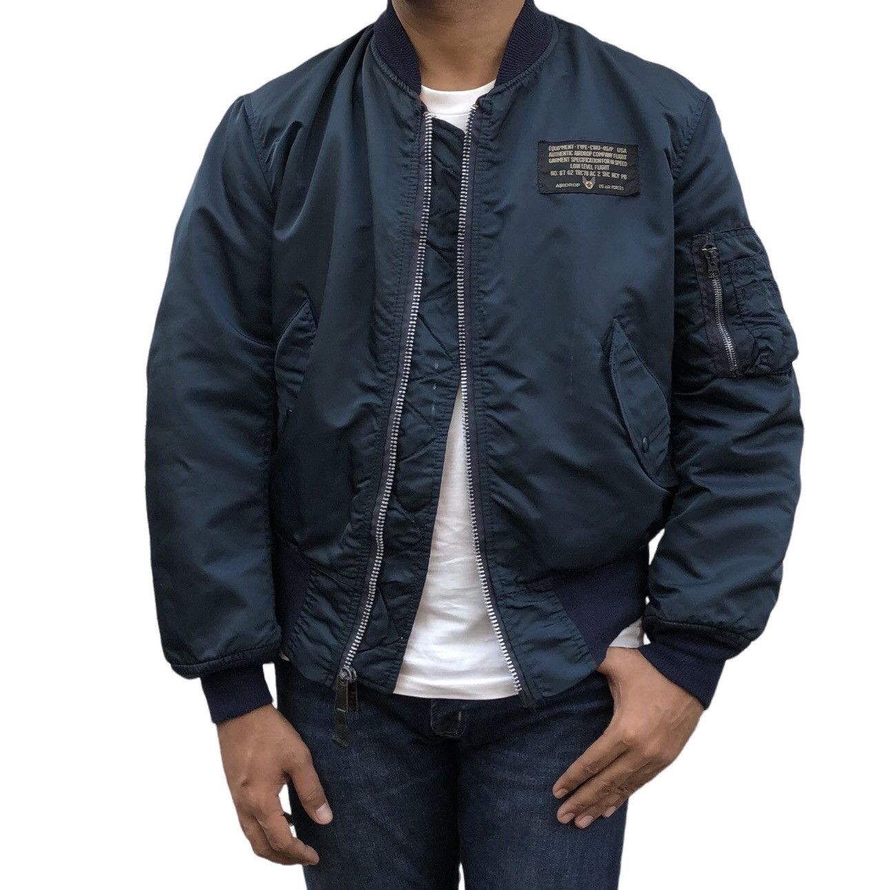 Alpha Industries Vtg Alpha MA-1 Custom Harley Davidson Patched Bomber Jacket Size US M / EU 48-50 / 2 - 3 Thumbnail