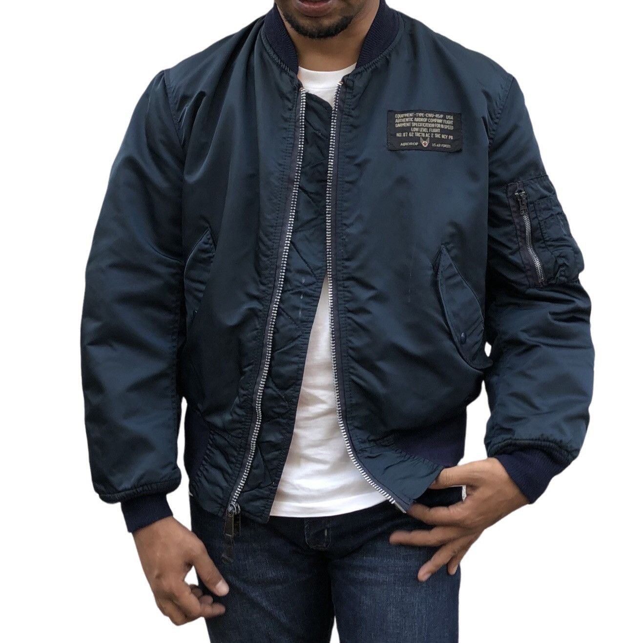 Alpha Industries Vtg Alpha MA-1 Custom Harley Davidson Patched Bomber Jacket Size US M / EU 48-50 / 2 - 4 Thumbnail