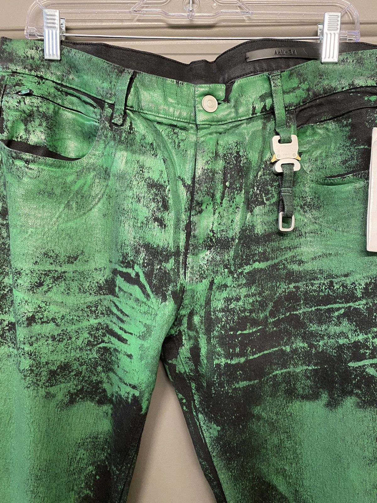 1017 ALYX 9SM 1017 ALYX 9SM Five Pocket Cotton Blend Green Jeans Size US 34 / EU 50 - 2 Thumbnail