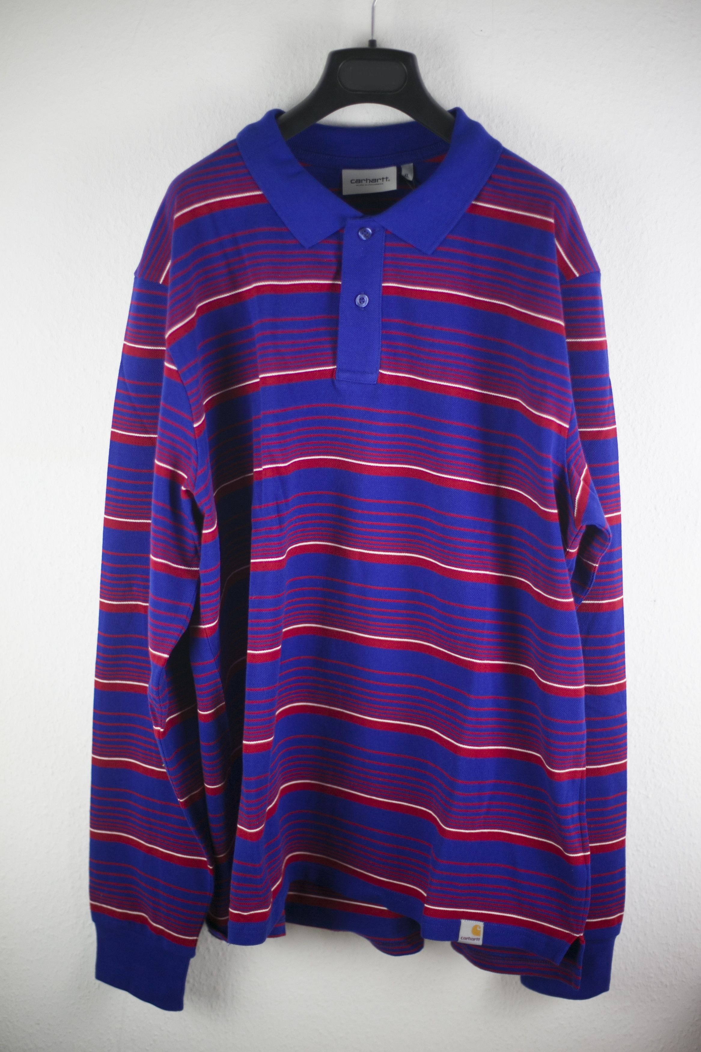 Carhartt Wip NWT Carhartt WIP L/S Novi Polo Size Novi Stripe Size XL Size US XL / EU 56 / 4 - 1 Thumbnail