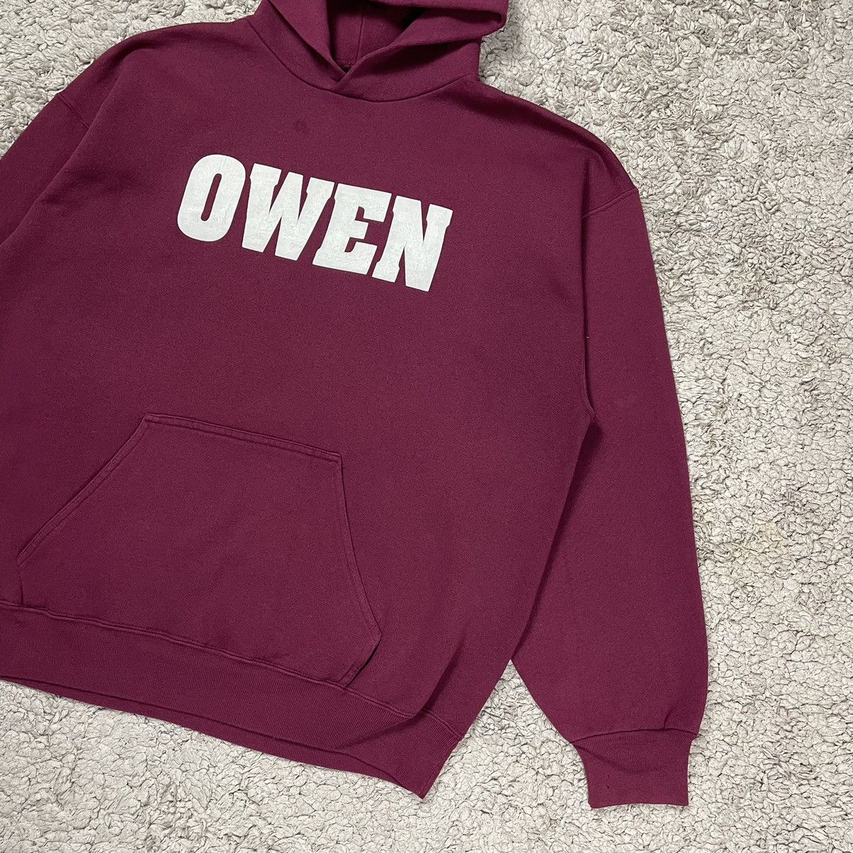 Vintage Vintage Owen Spellout Hoodie Size US XL / EU 56 / 4 - 4 Thumbnail