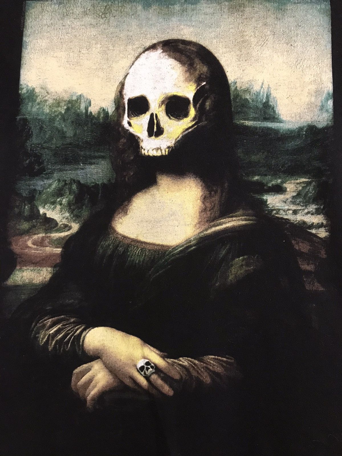 Vintage Vintage Mono Lisa streetwear art Humor skull logo tee Size US M / EU 48-50 / 2 - 3 Thumbnail