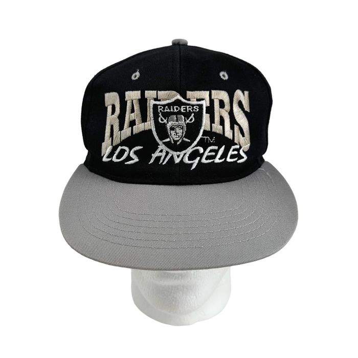 DISTRESSED Vintage 90s Los Angeles RAIDERS Snapback Hat 