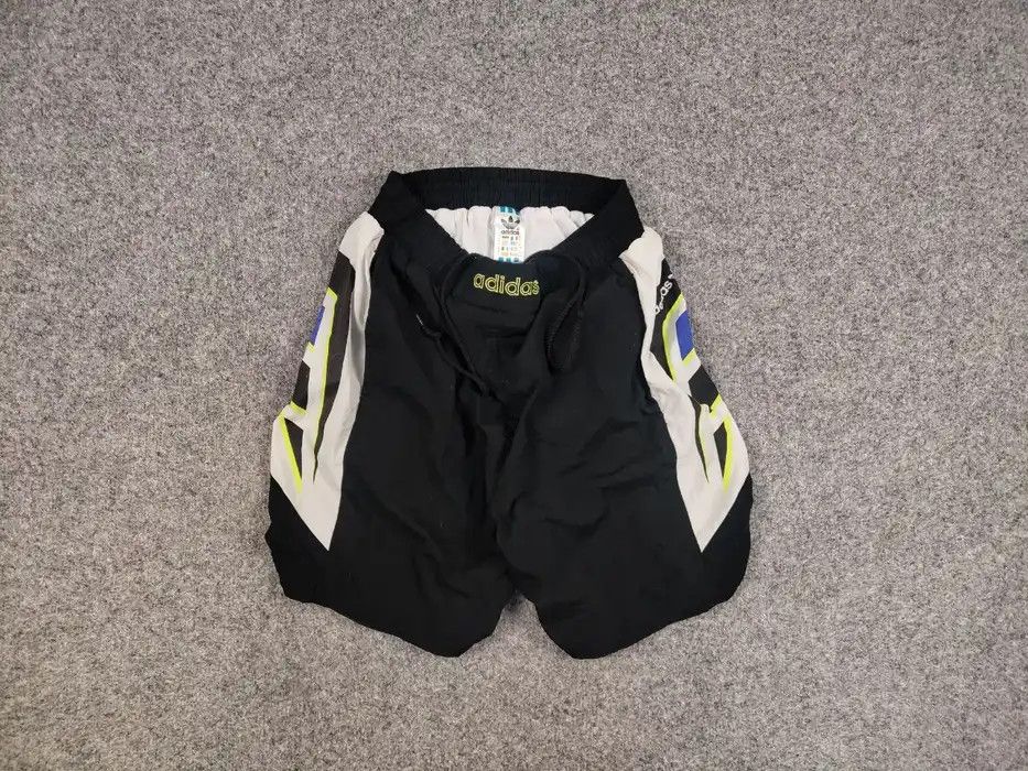 Pre-owned Adidas X Vintage 90's Adidas Originals Nylon Black Logo Shorts