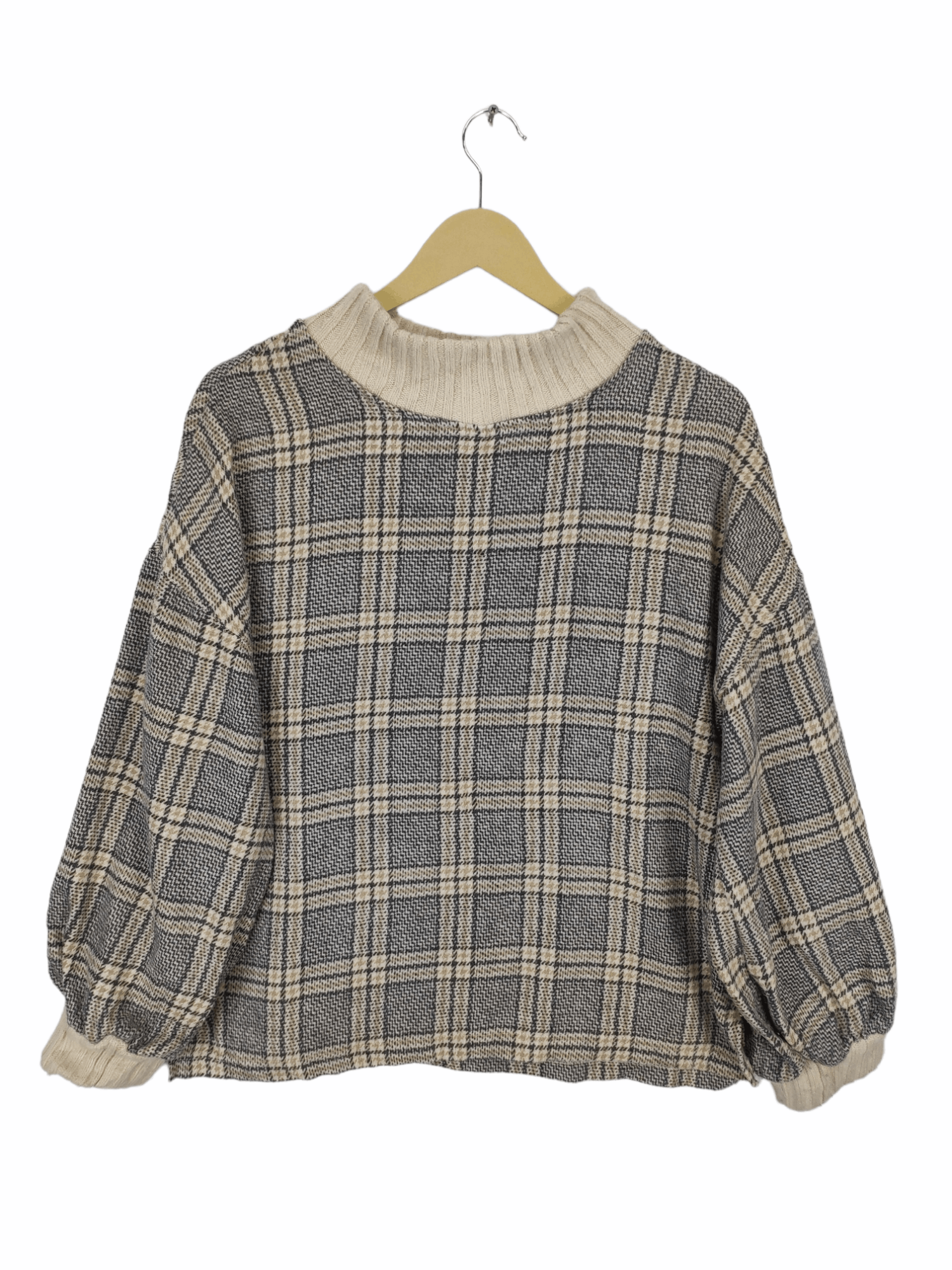 Aran Isles Knitwear × Japanese Brand × Vintage Vintage Wool Knit Sweater Checkered Issey Miyake Style Size L / US 10 / IT 46 - 1 Thumbnail