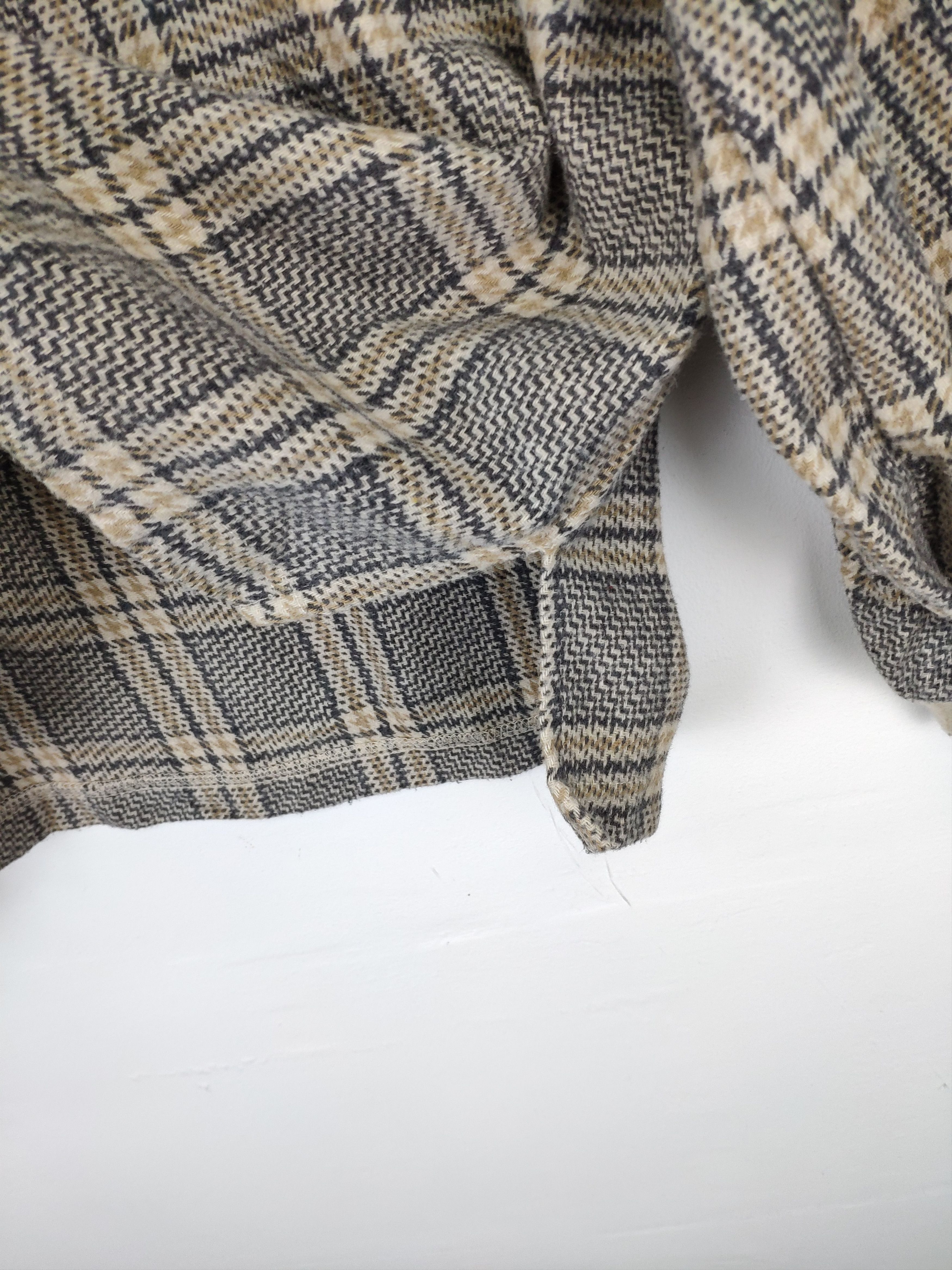 Aran Isles Knitwear × Japanese Brand × Vintage Vintage Wool Knit Sweater Checkered Issey Miyake Style Size L / US 10 / IT 46 - 8 Thumbnail