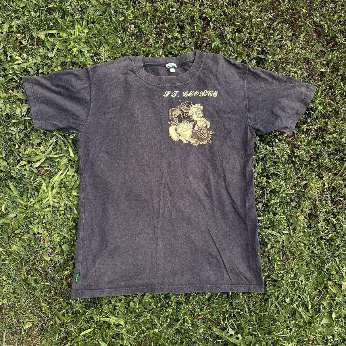 Vintage 90s Sun Faded Graphic Tee Skate Streetwear Cropped L
