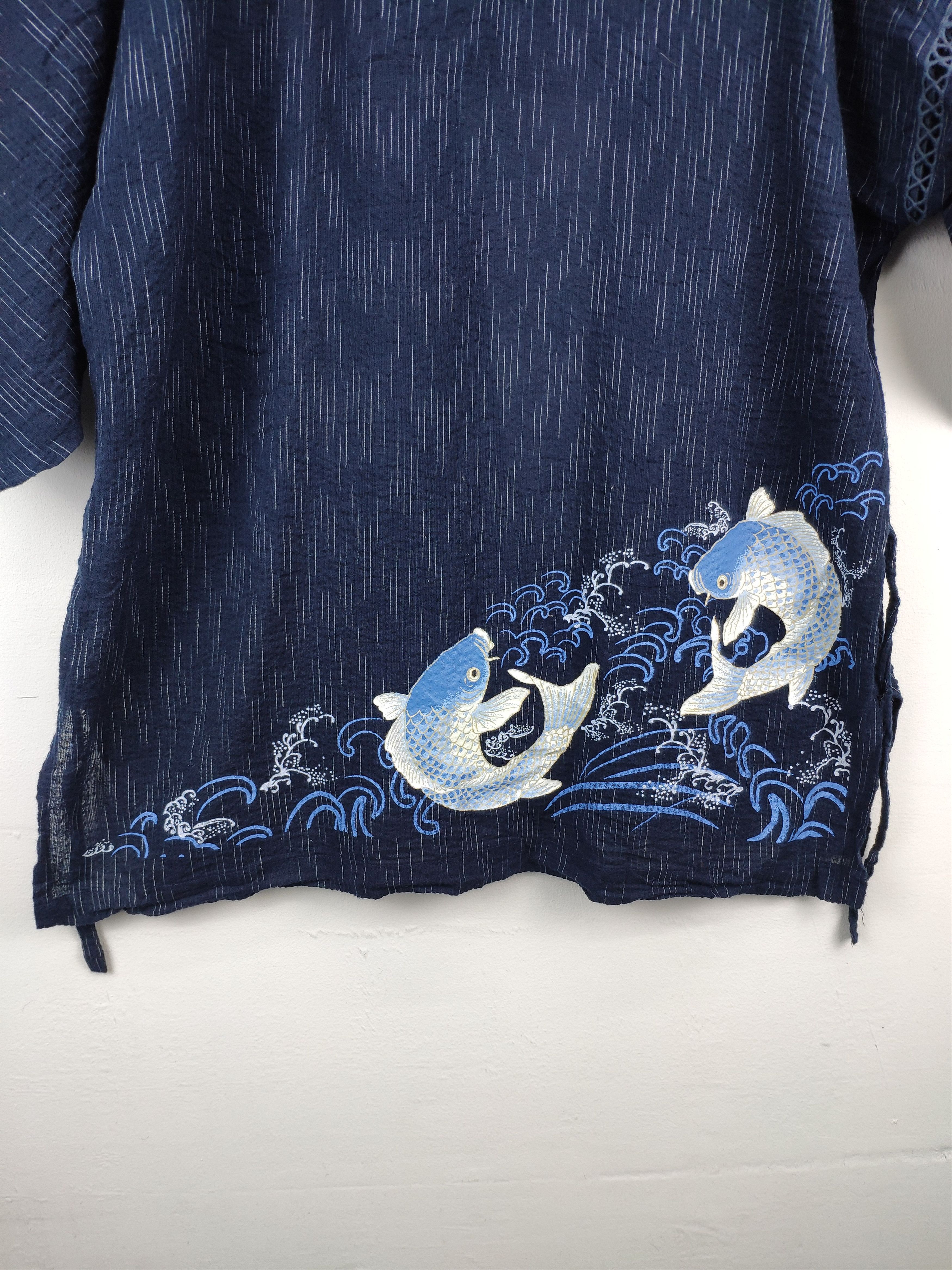 Japanese Brand × Vintage Inspired Visvim Noragi Kimono Cardigan Fish Koi Printed Size US M / EU 48-50 / 2 - 8 Thumbnail