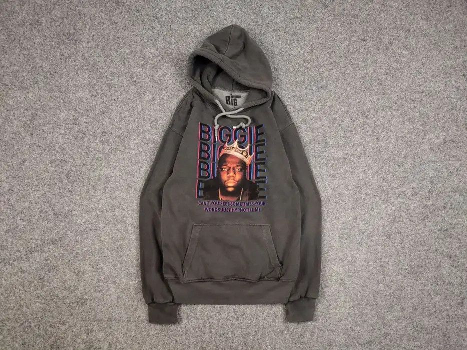 Rap Tees The Notorious B.I.G. Vintage Gray Logo Oversize Hoodie Size US L / EU 52-54 / 3 - 2 Thumbnail
