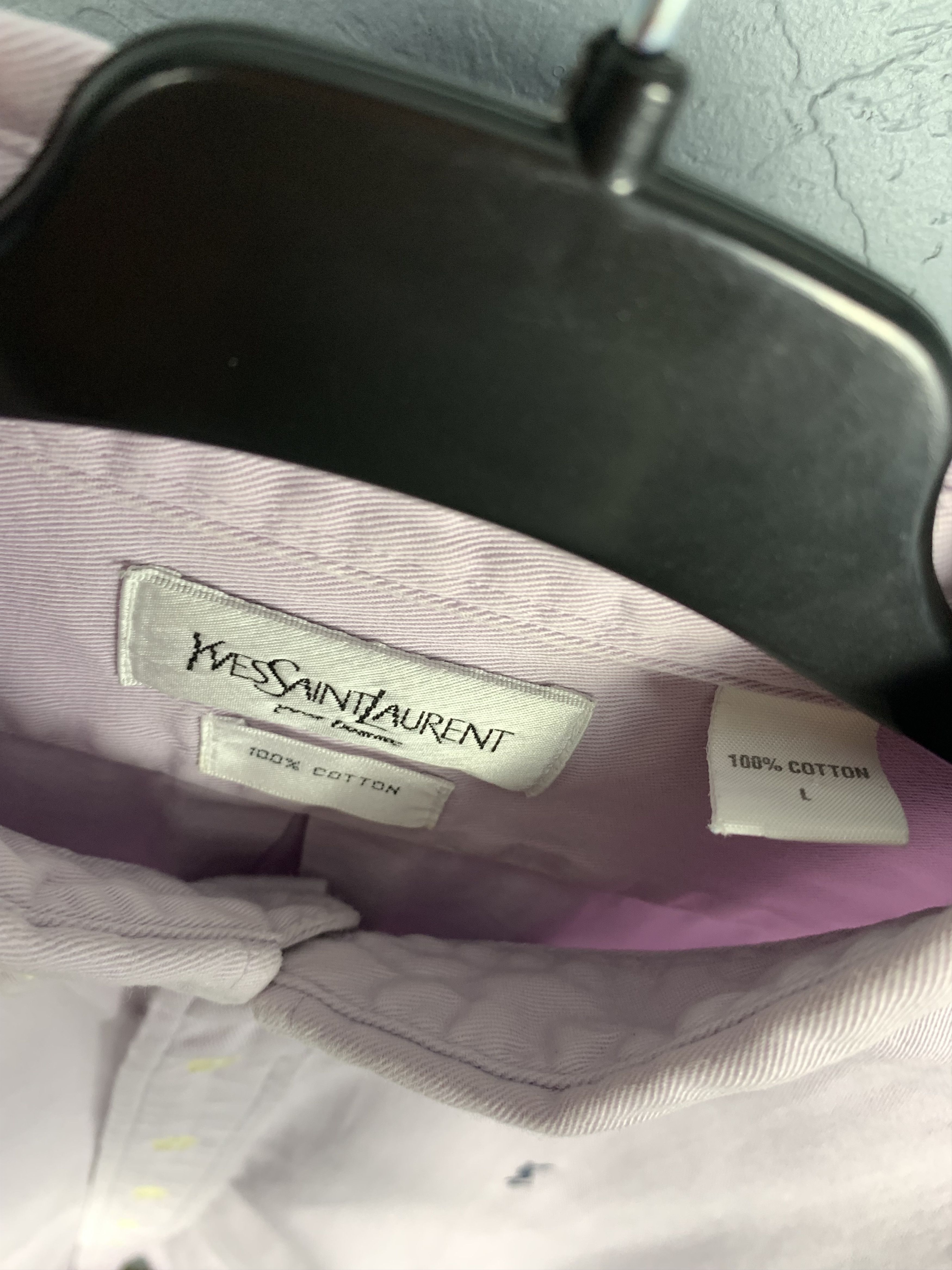 Vintage × Yves Saint Laurent Yves Saint Laurent YSL Cotton Shirt Size US L / EU 52-54 / 3 - 3 Thumbnail