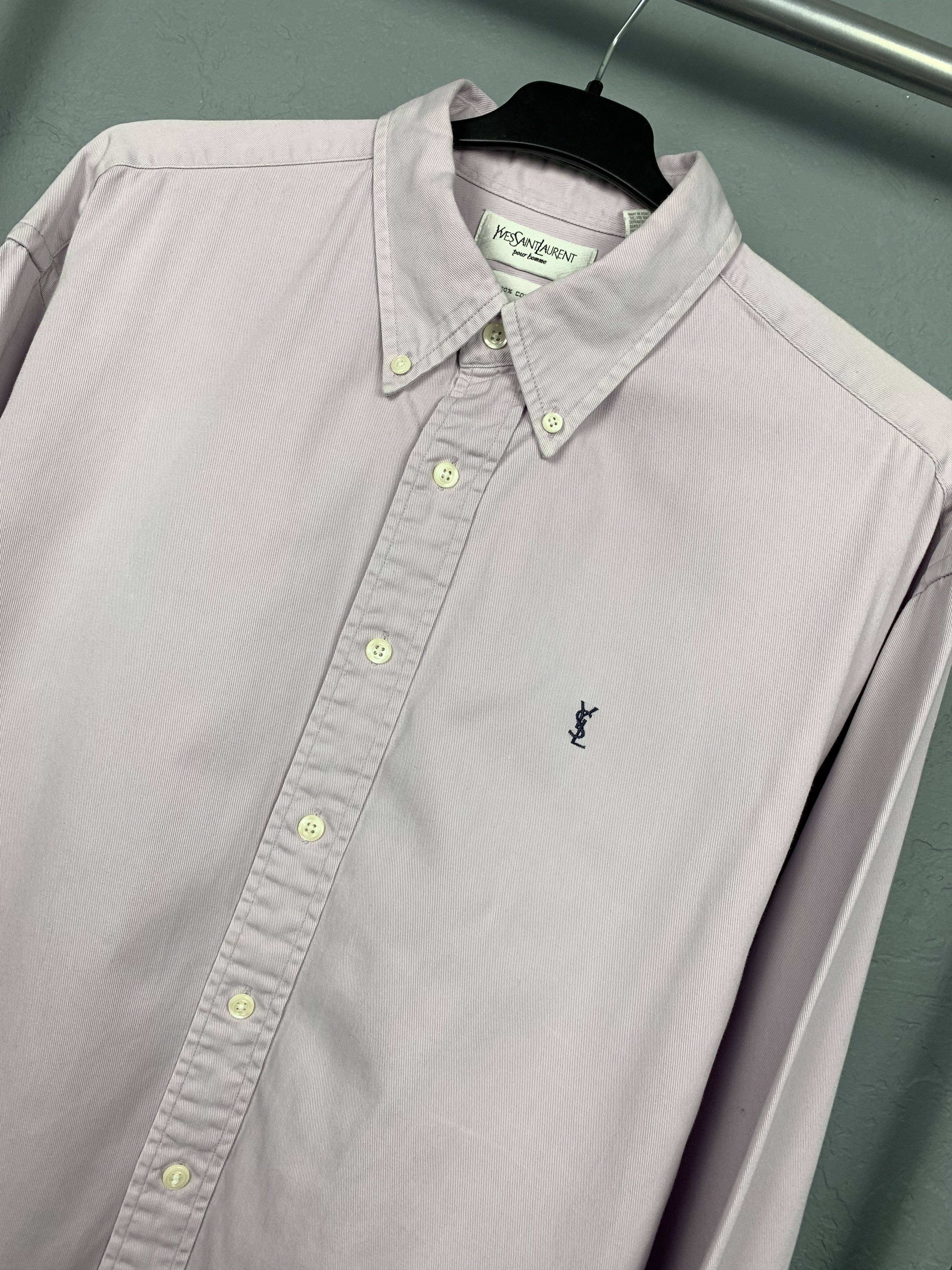 Vintage × Yves Saint Laurent Yves Saint Laurent YSL Cotton Shirt Size US L / EU 52-54 / 3 - 2 Thumbnail