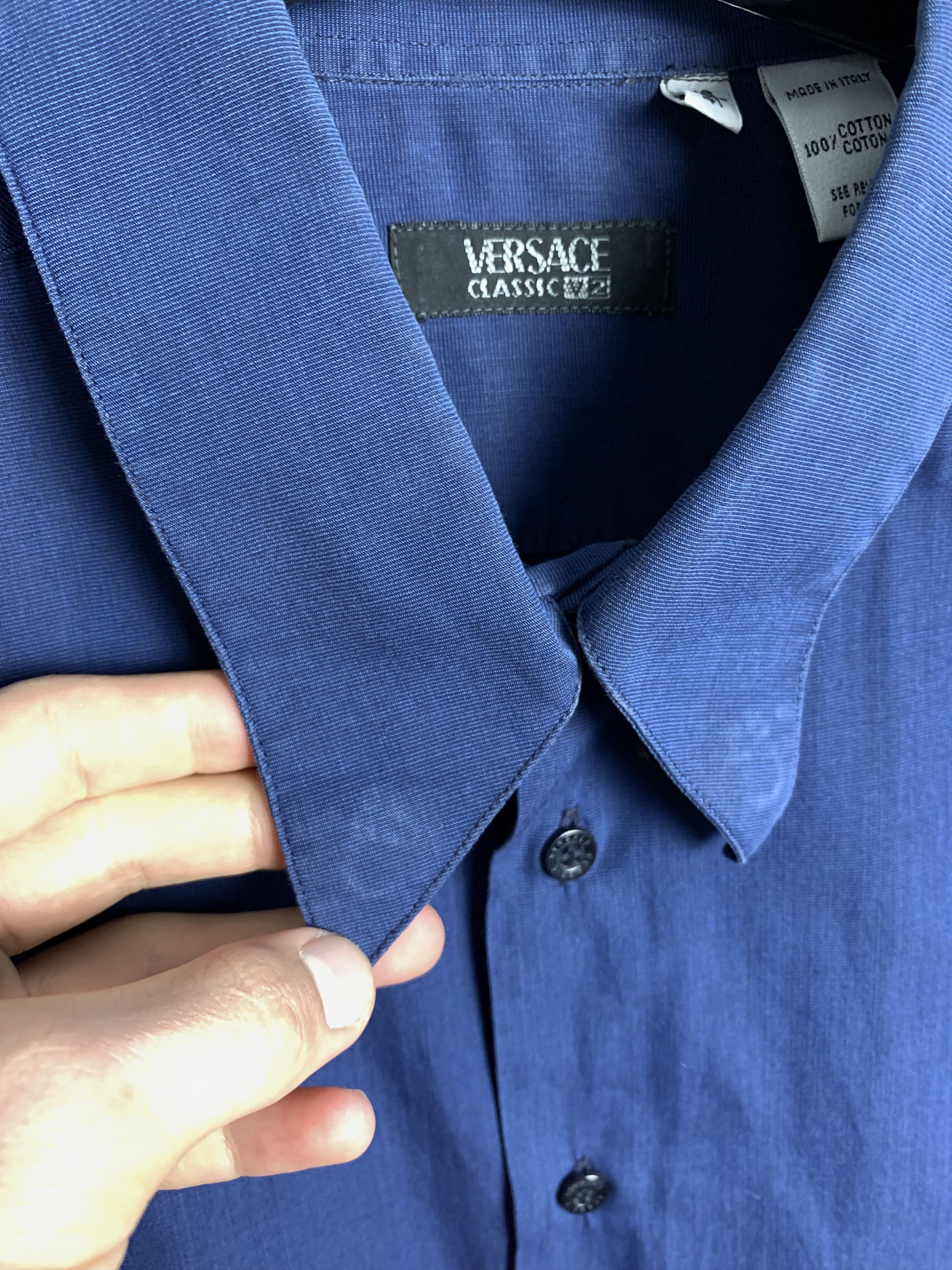 Versace Versace V2 Mens Long Sleeve Shirt Size US L / EU 52-54 / 3 - 3 Thumbnail
