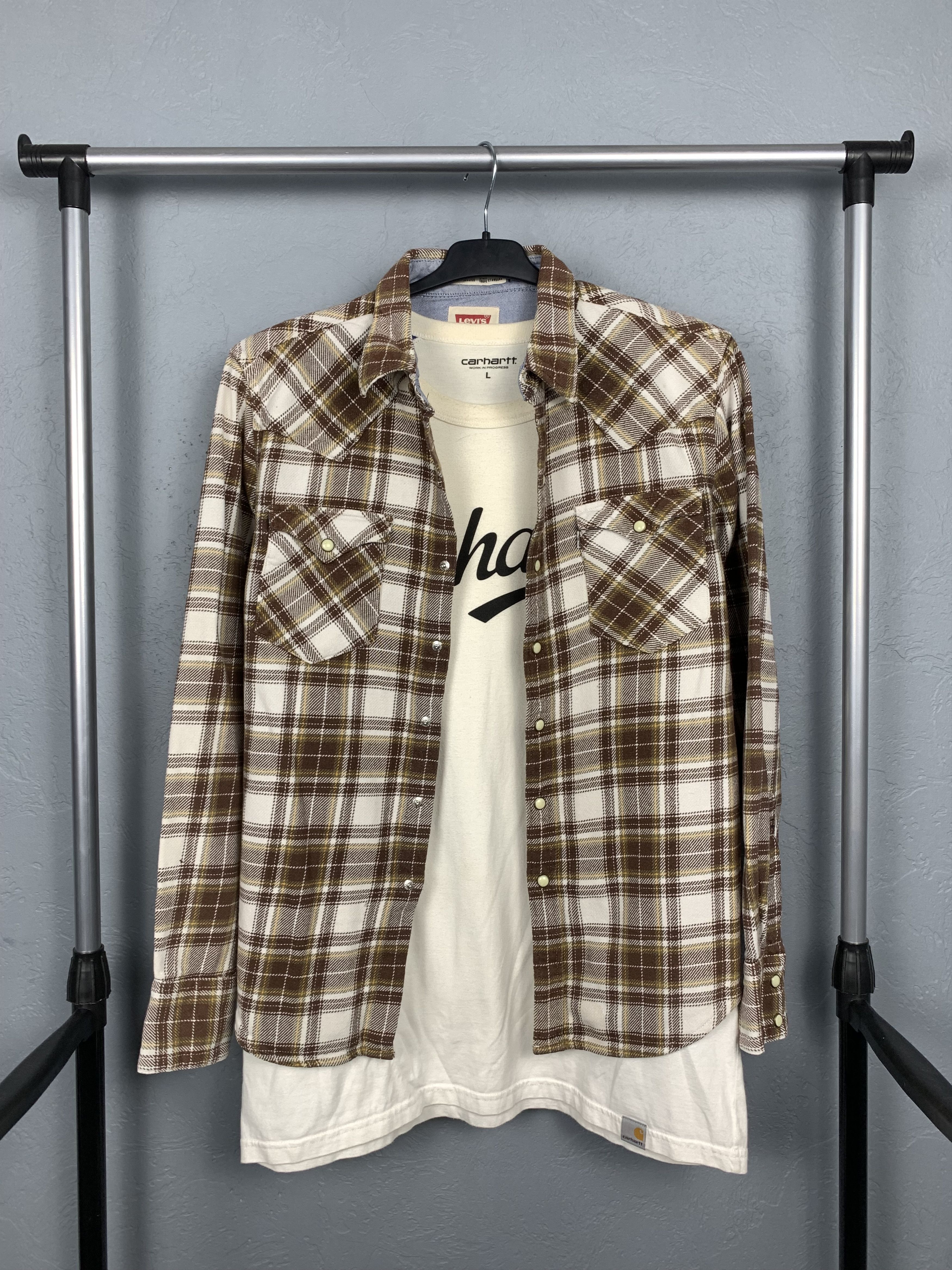 Levi's Levi's Vintage Mens Flannel Plaid Shirt Y2K Size US S / EU 44-46 / 1 - 1 Thumbnail