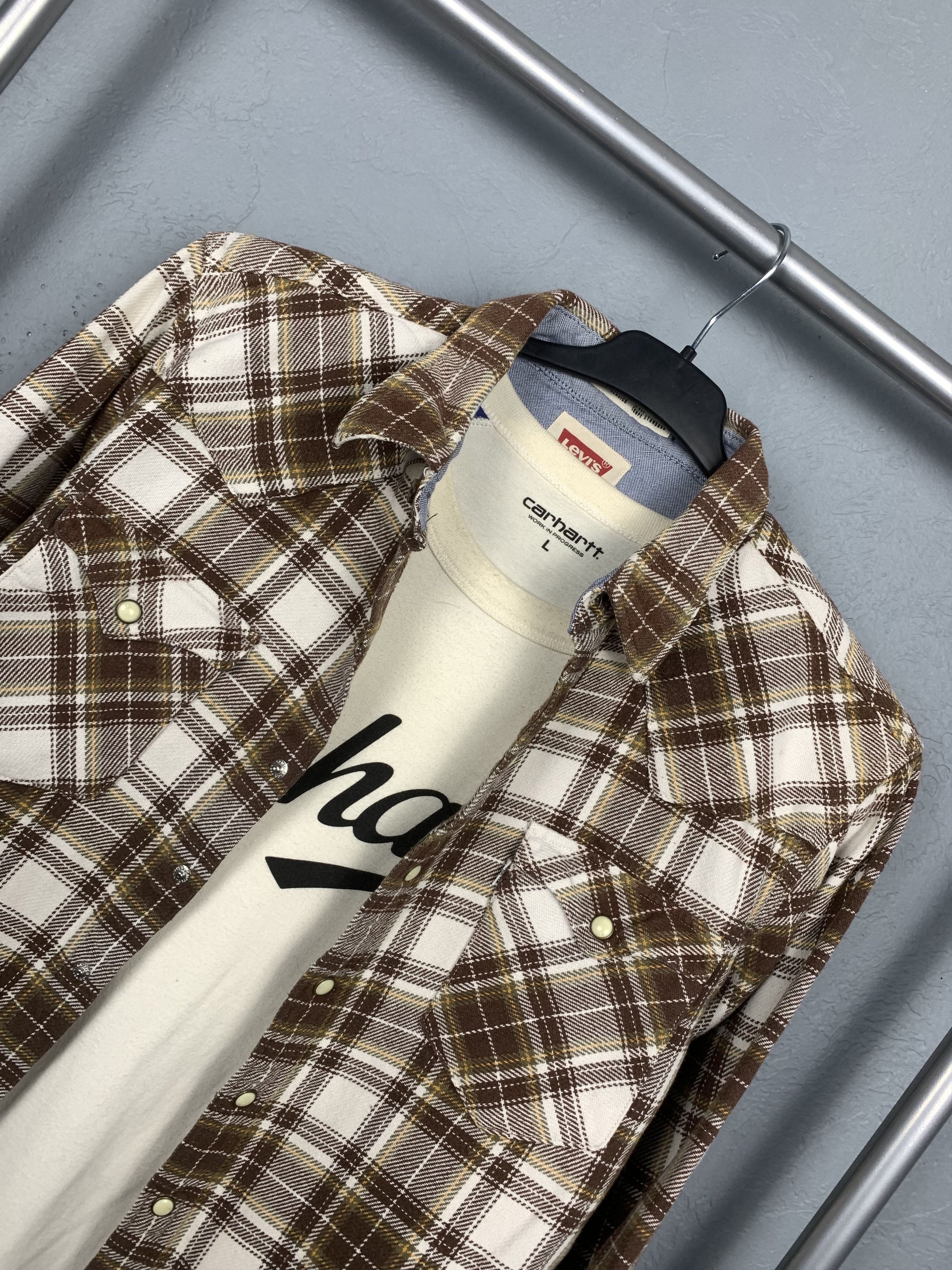 Levi's Levi's Vintage Mens Flannel Plaid Shirt Y2K Size US S / EU 44-46 / 1 - 2 Thumbnail