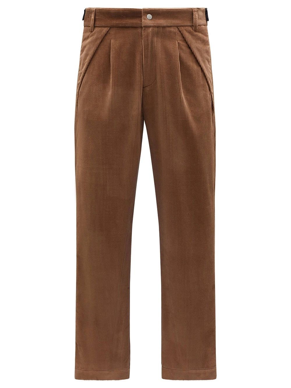 image of Moncler x Palm Angels Side Zipper Corduroy Pants in Brown, Men's (Size 32)