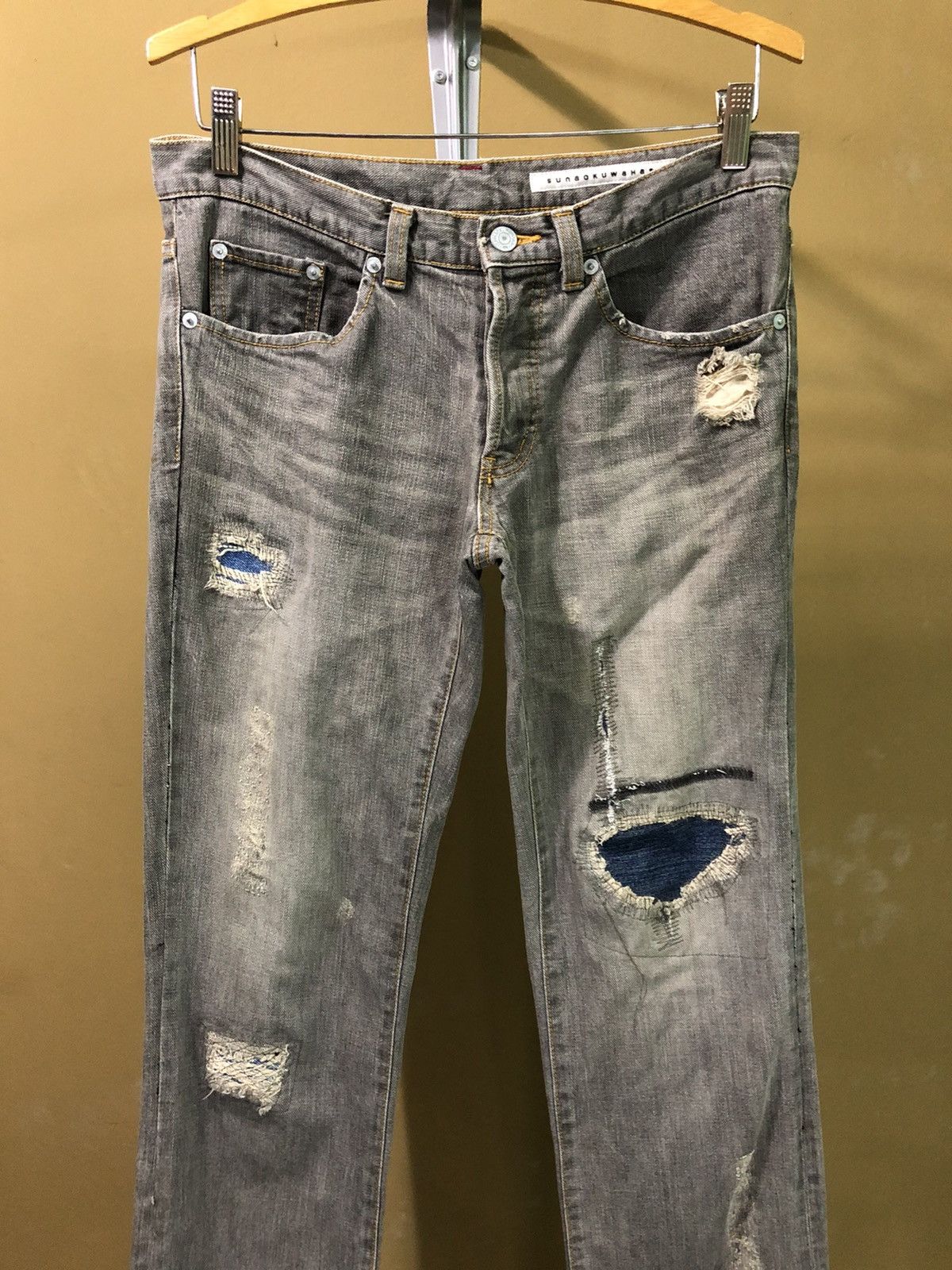 Issey Miyake Vtg Sunaokuwahara Issey Miyake Distressed Denim Jeans Size US 32 / EU 48 - 4 Thumbnail