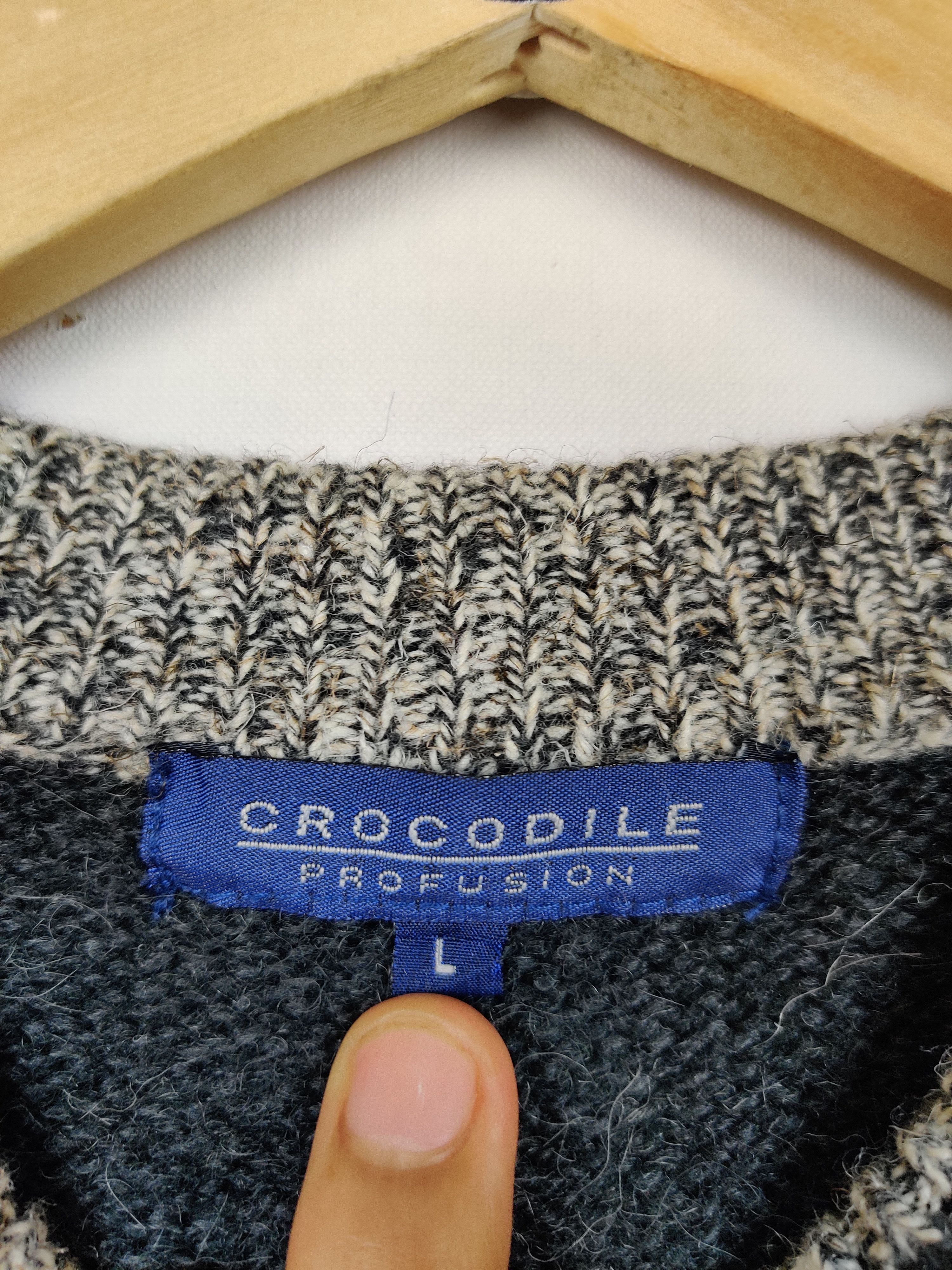 Vintage Vintage Crocodile Checkered Knit Sweater Nice Design Size US L / EU 52-54 / 3 - 6 Thumbnail