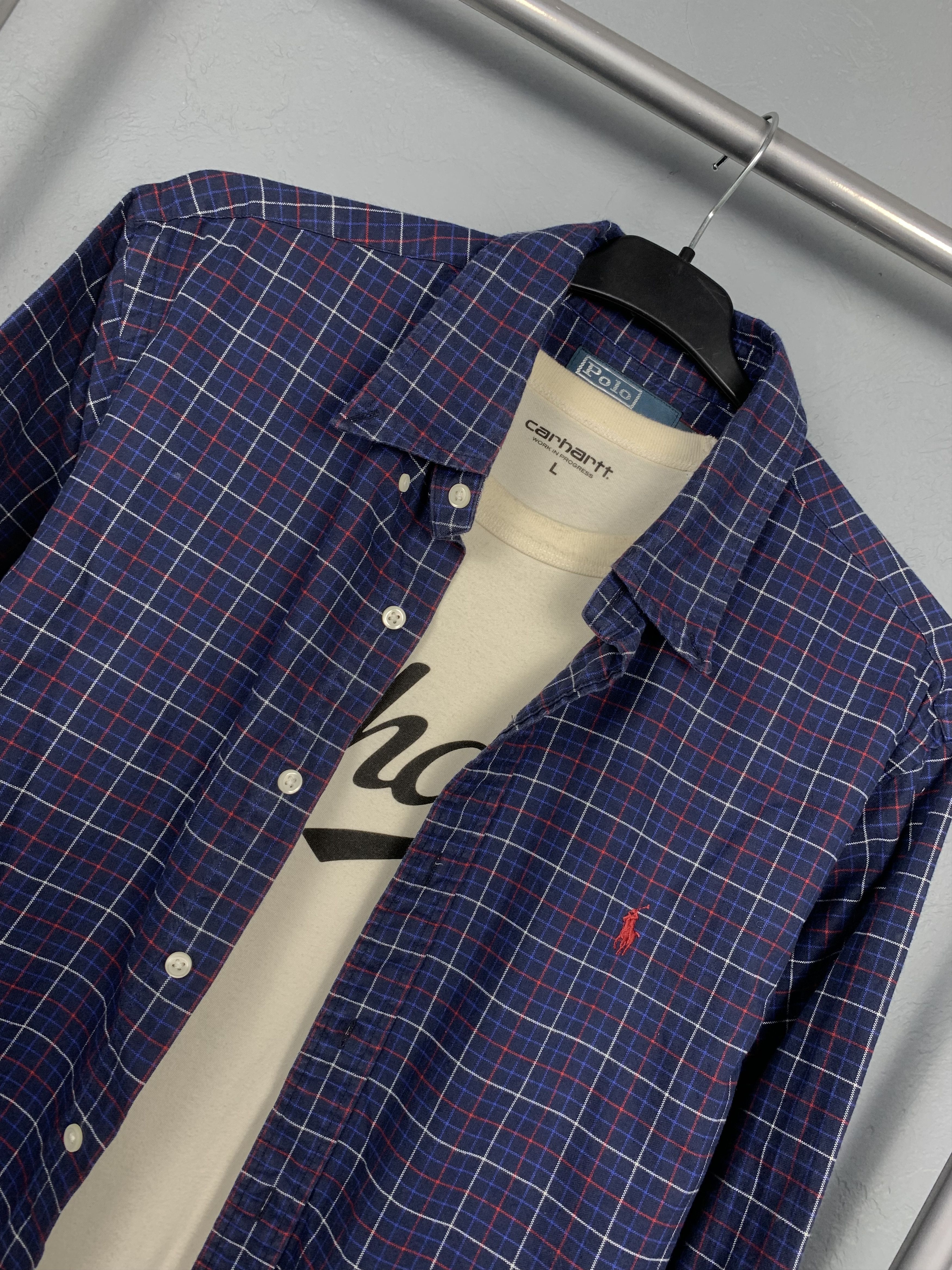 Flannel × Polo Ralph Lauren × Vintage Polo Ralph Lauren Flannel Vintage Plaid Shirt Size US L / EU 52-54 / 3 - 2 Thumbnail
