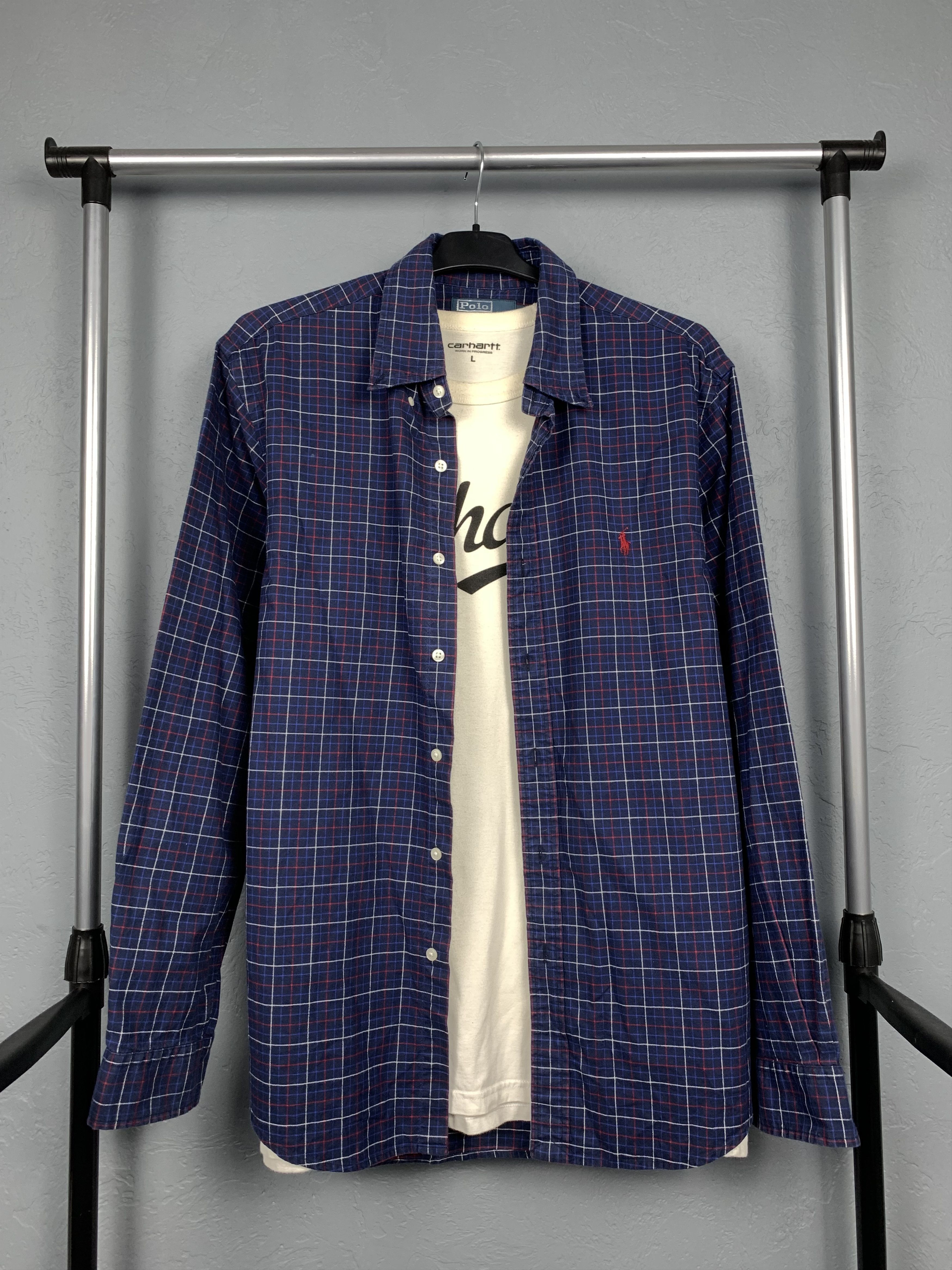 Flannel × Polo Ralph Lauren × Vintage Polo Ralph Lauren Flannel Vintage Plaid Shirt Size US L / EU 52-54 / 3 - 1 Thumbnail
